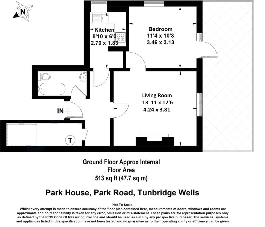 1 Bedrooms Flat to rent in Park House, 19-21 Park Road, Tunbridge Wells, Kent TN4