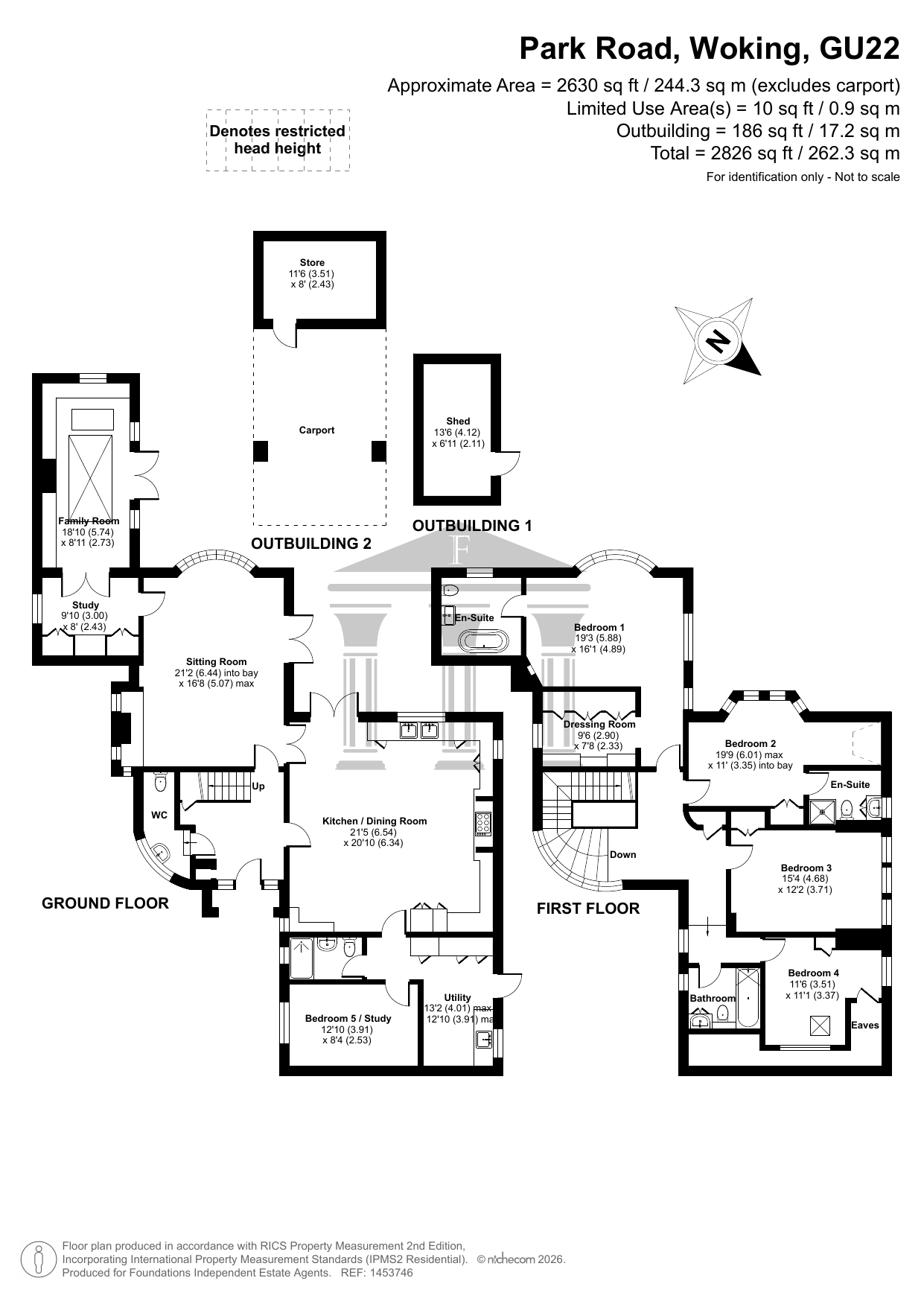 Silver Birches, 60 Park Road, Woking floorplan