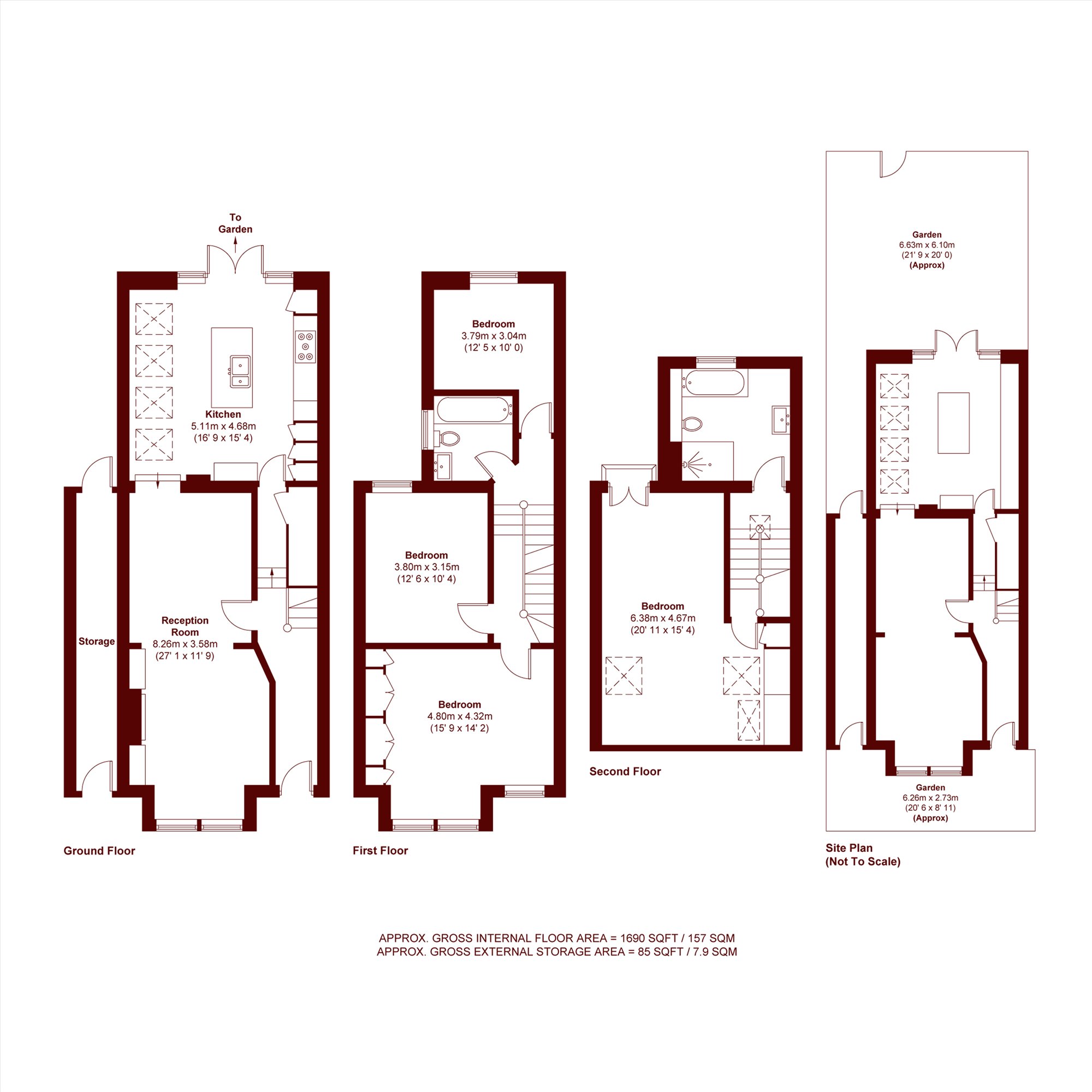 24, Second Avenue, London floorplan
