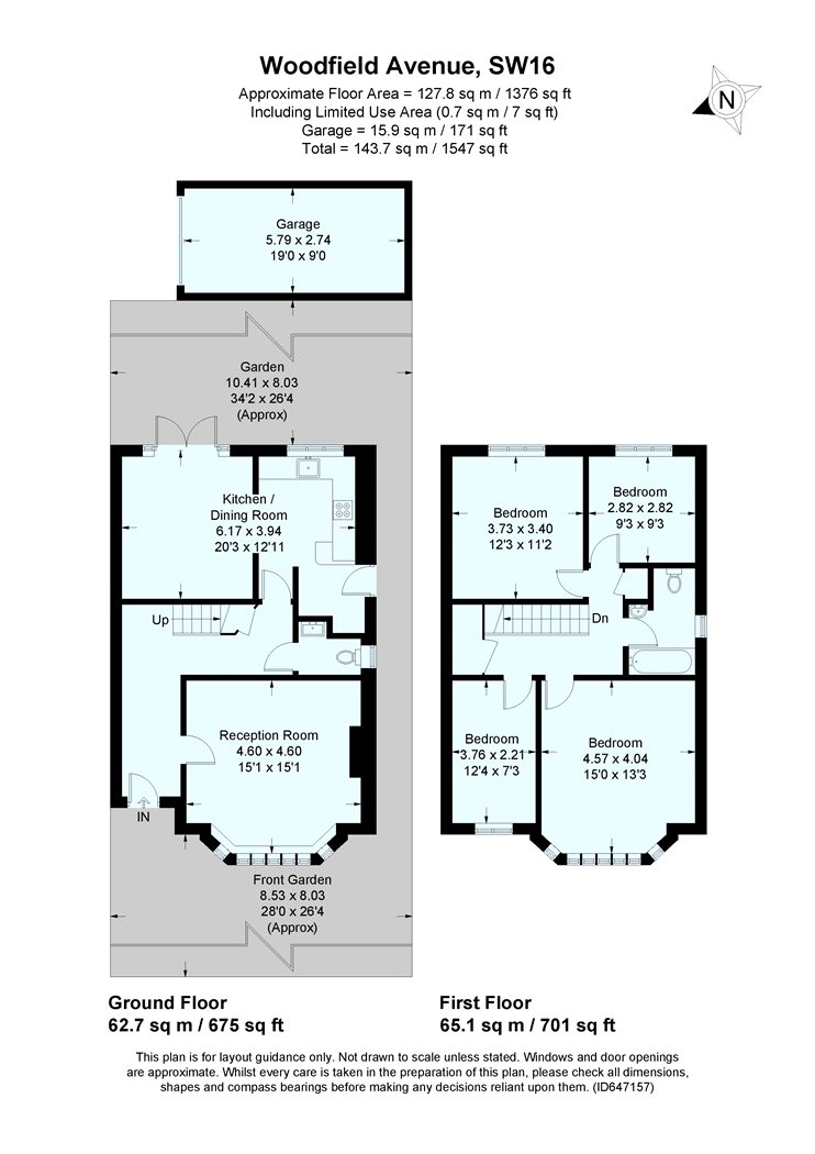 Woodfield Avenue, London, SW16 floorplan