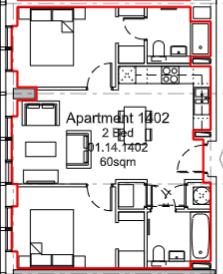 Michigan Towers, 1402, Michigan Avenue, Salford floorplan