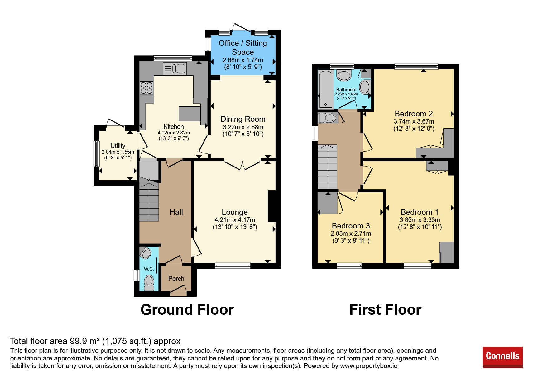 45, Foxes Way, Warwick floorplan
