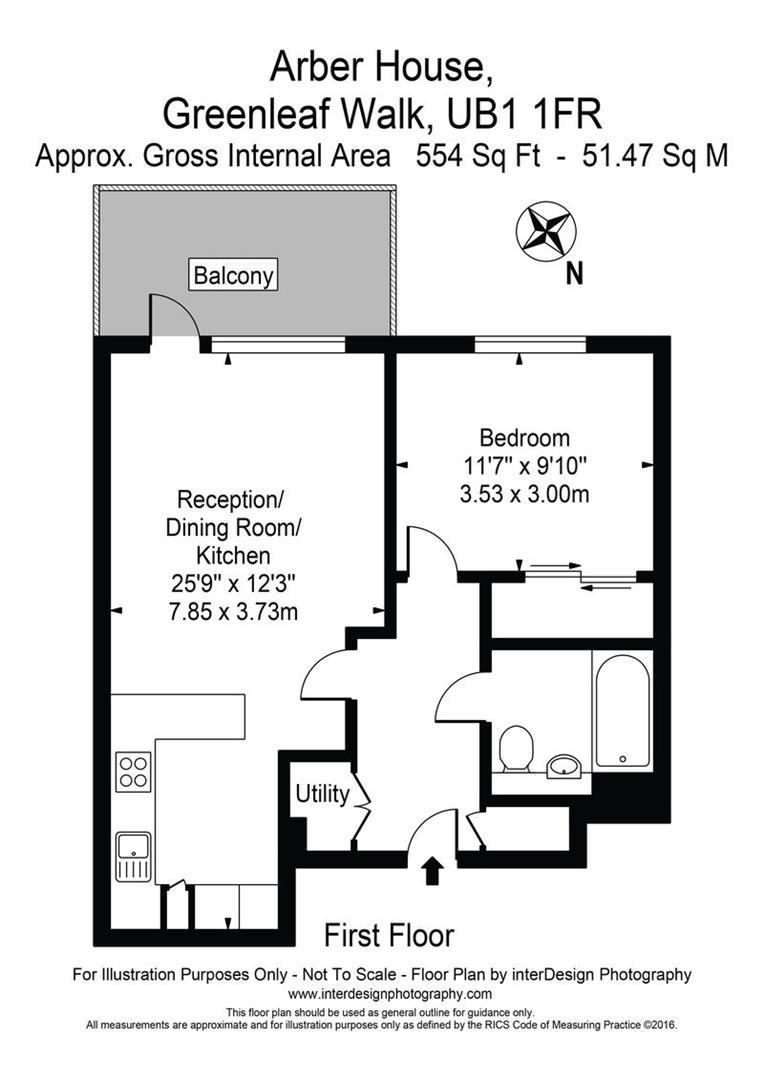 Flat 16, 2, Greenleaf Walk, Southall floorplan