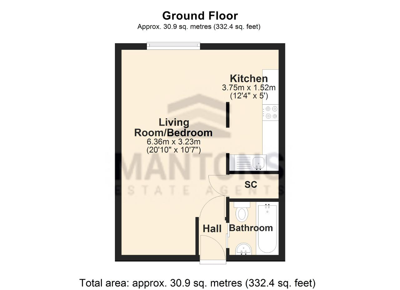16 Burfield Court, Handcross Road, Luton floorplan