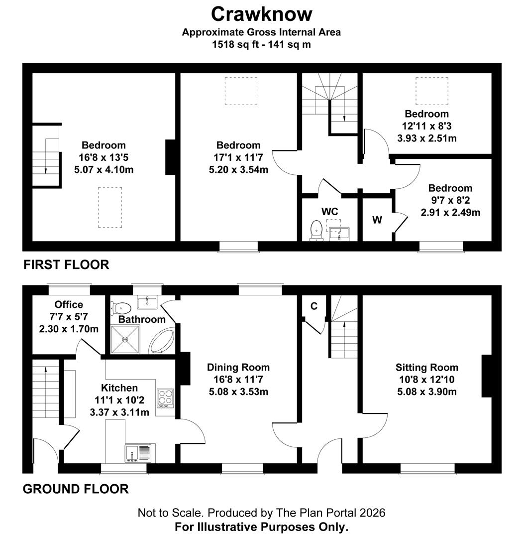 Crawknowe, Selkirk floorplan