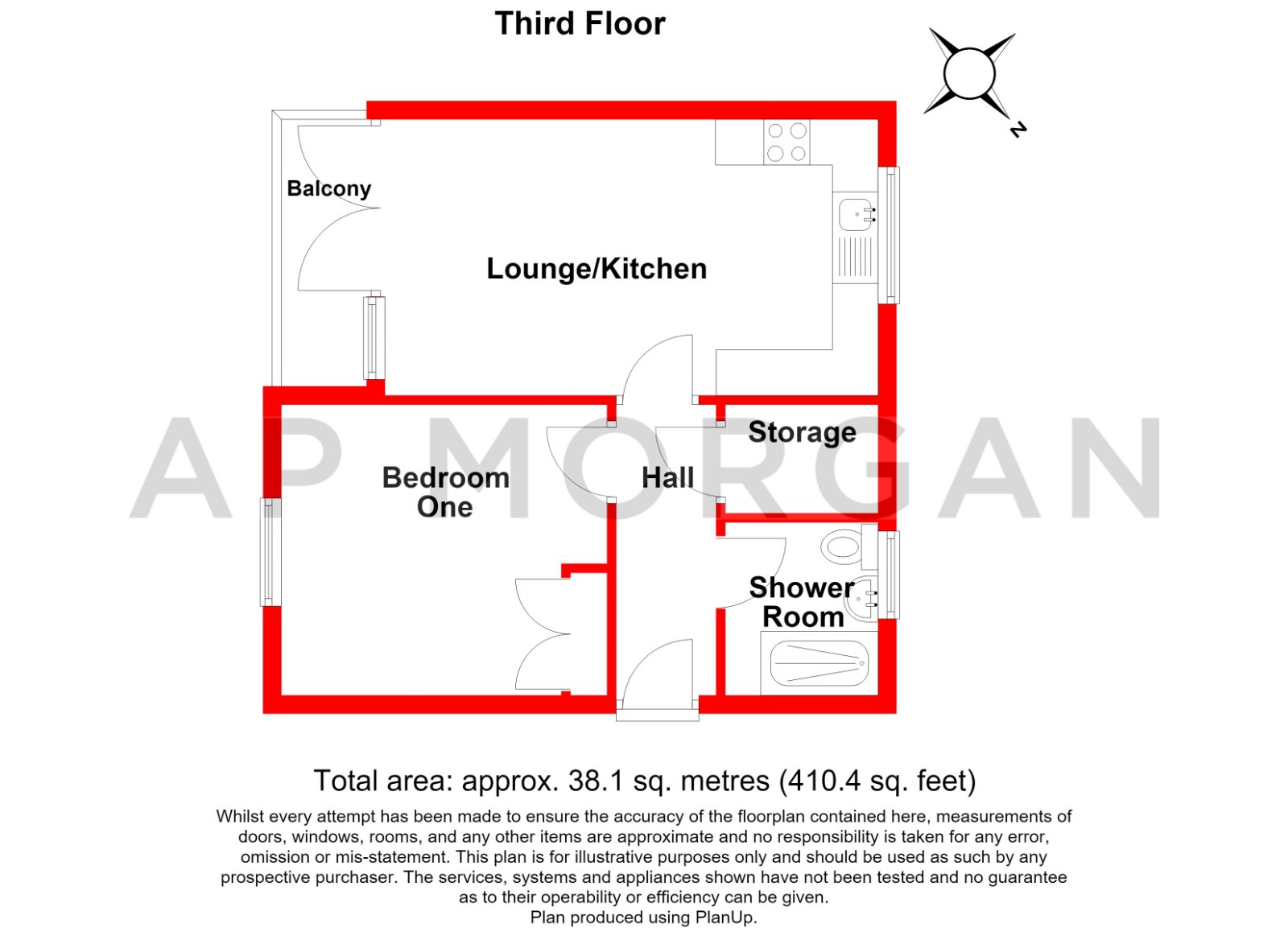 Apartment 6, 531, Tessall Lane, Birmingham floorplan
