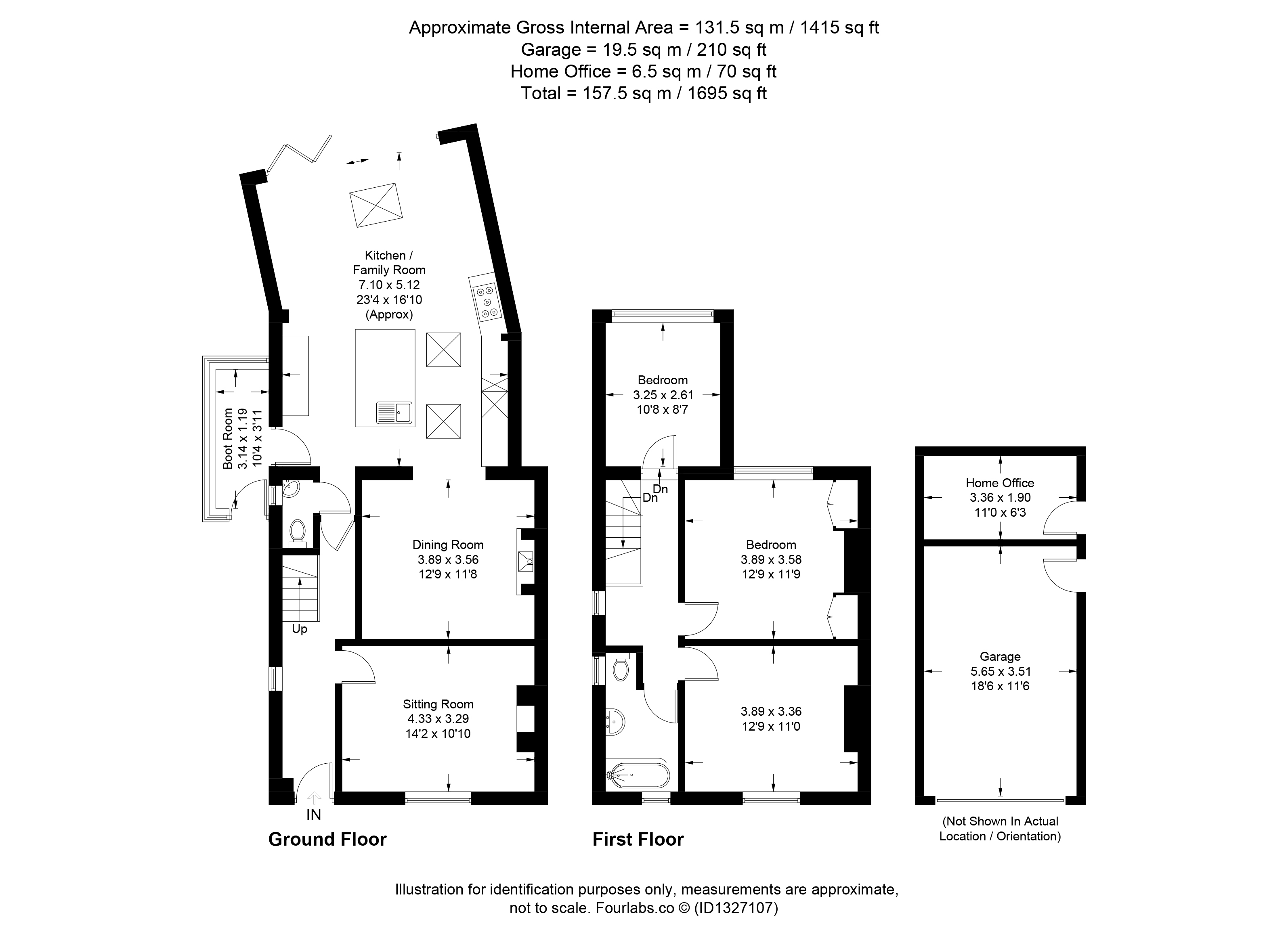 3 The Paddocks,, Greenhill Road, Winscombe floorplan