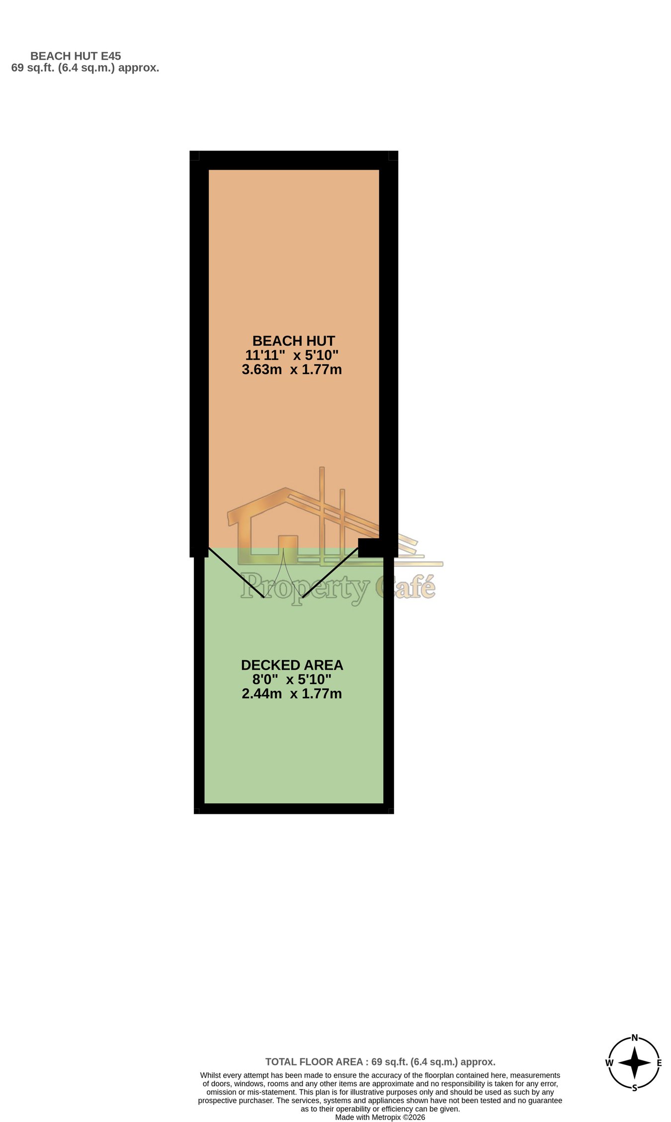 Chalet E45, South Cliff, Bexhill On Sea floorplan