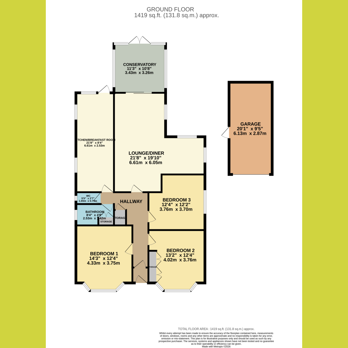 15, Bullwood Road, Hockley floorplan
