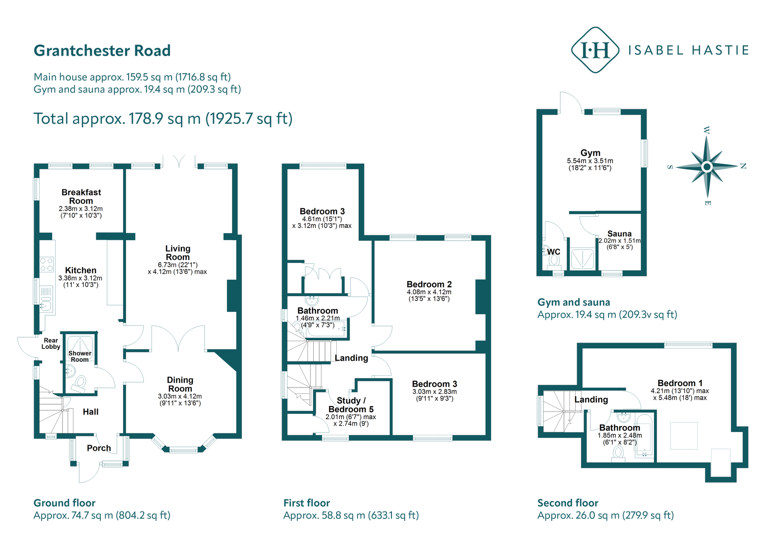 12, Grantchester Road, Cambridge floorplan