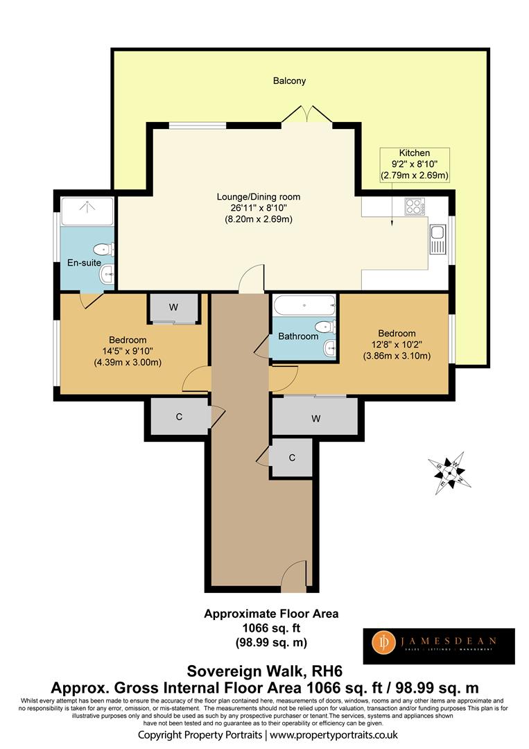 Flat 37,, 10 Sovereign Walk, Horley floorplan