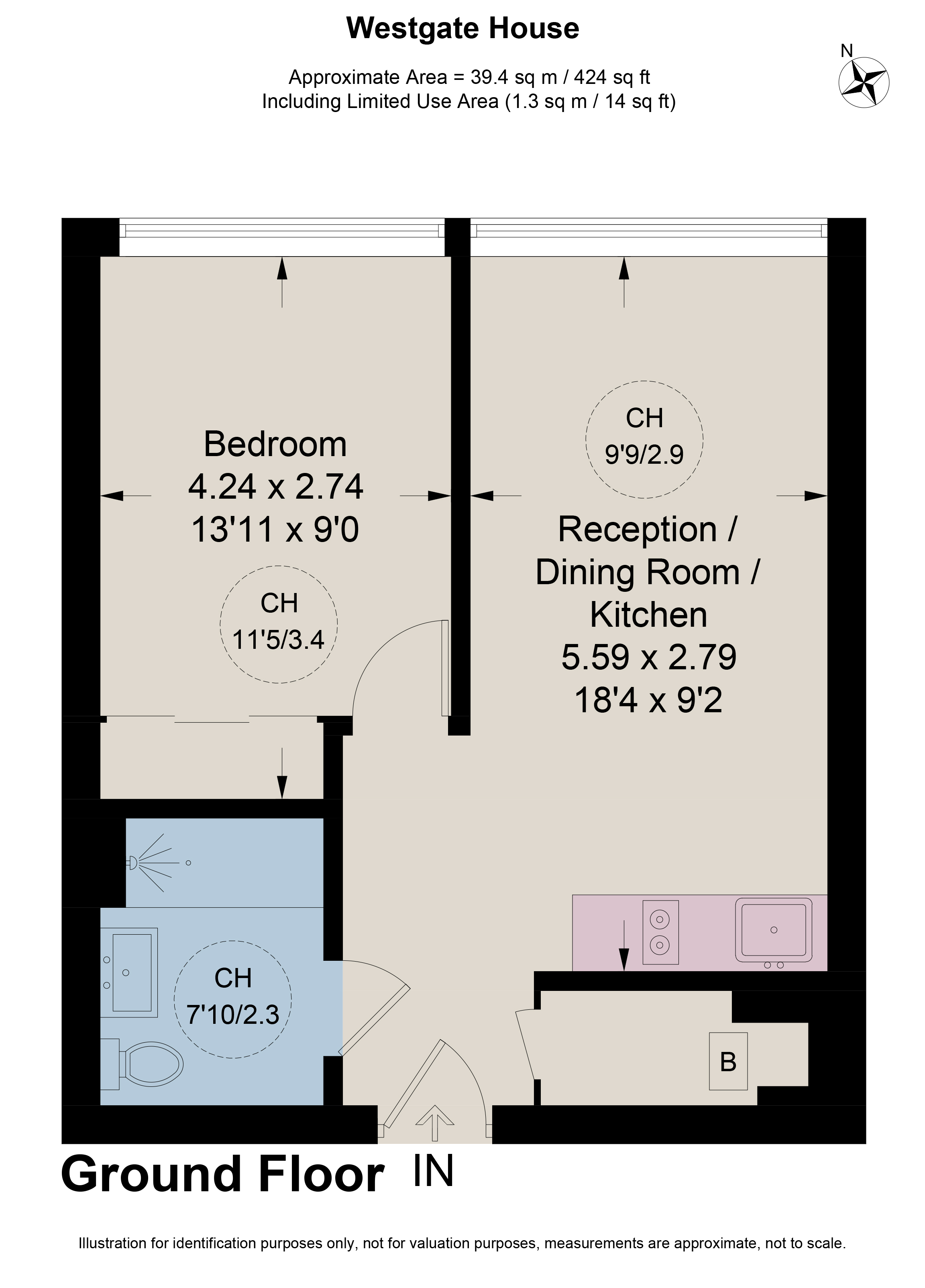 Flat 5,, Westgate House, London floorplan