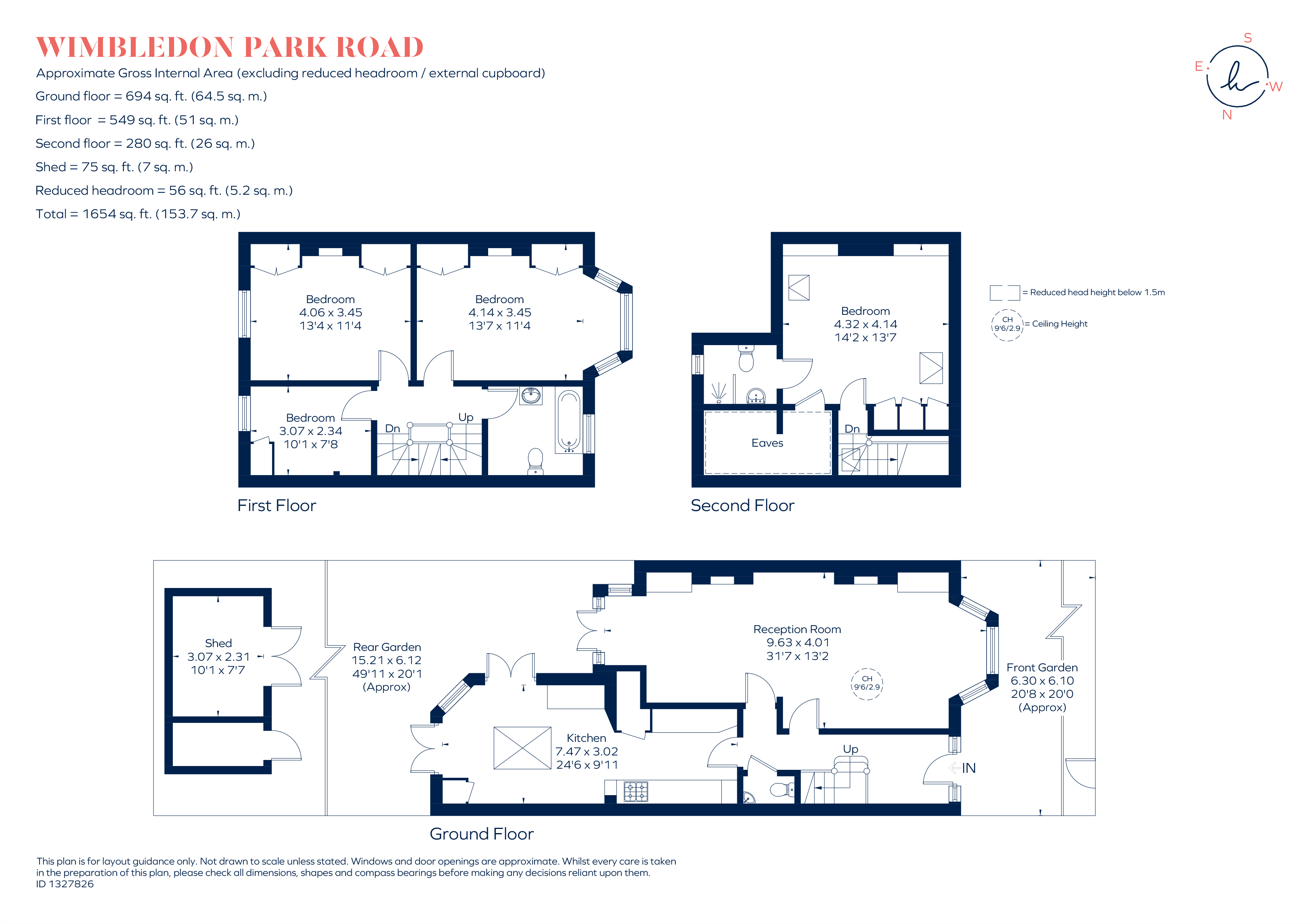 84, Wimbledon Park Road, London floorplan
