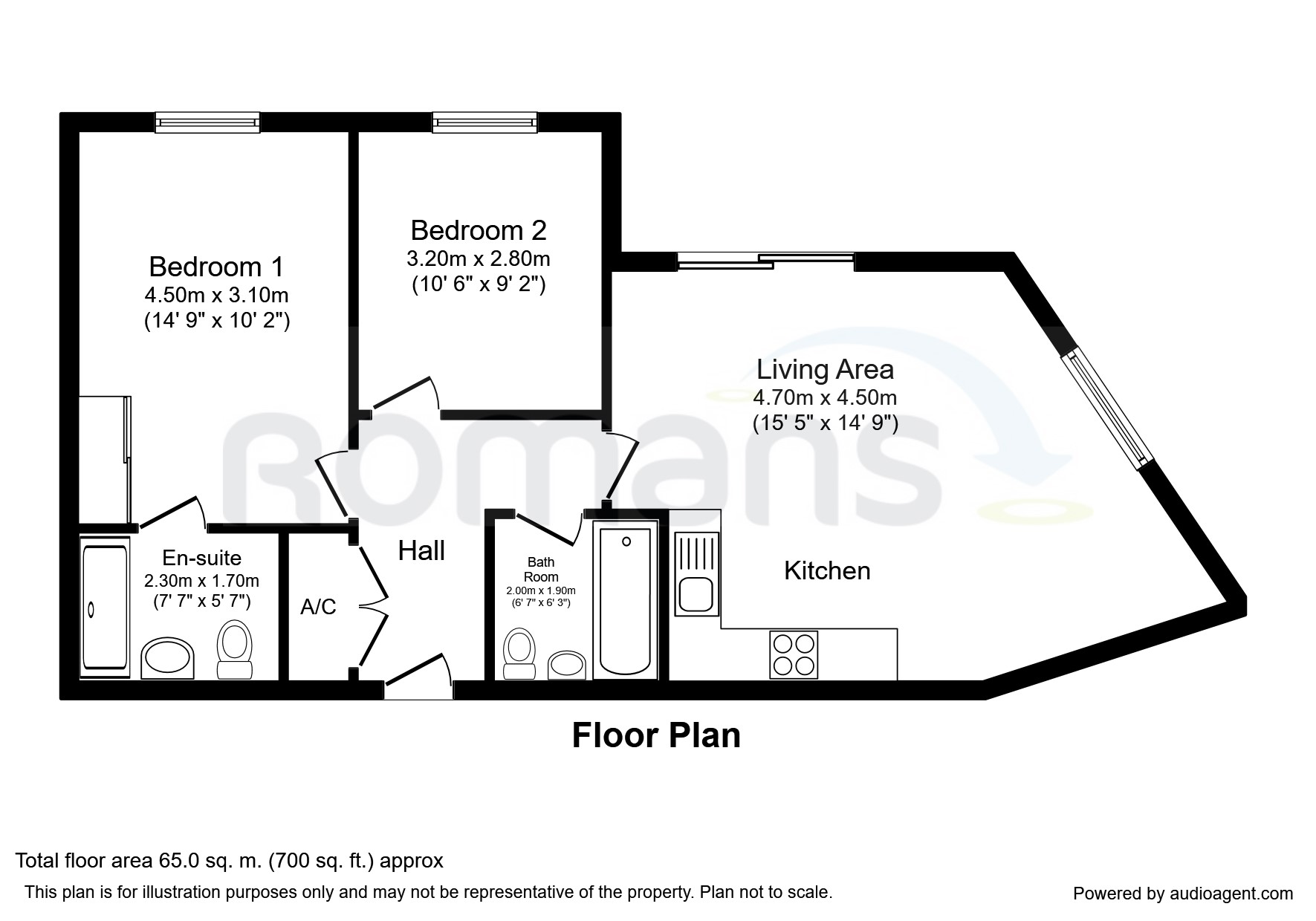 Flat 102 Montagu House, Padworth Avenue, Reading floorplan