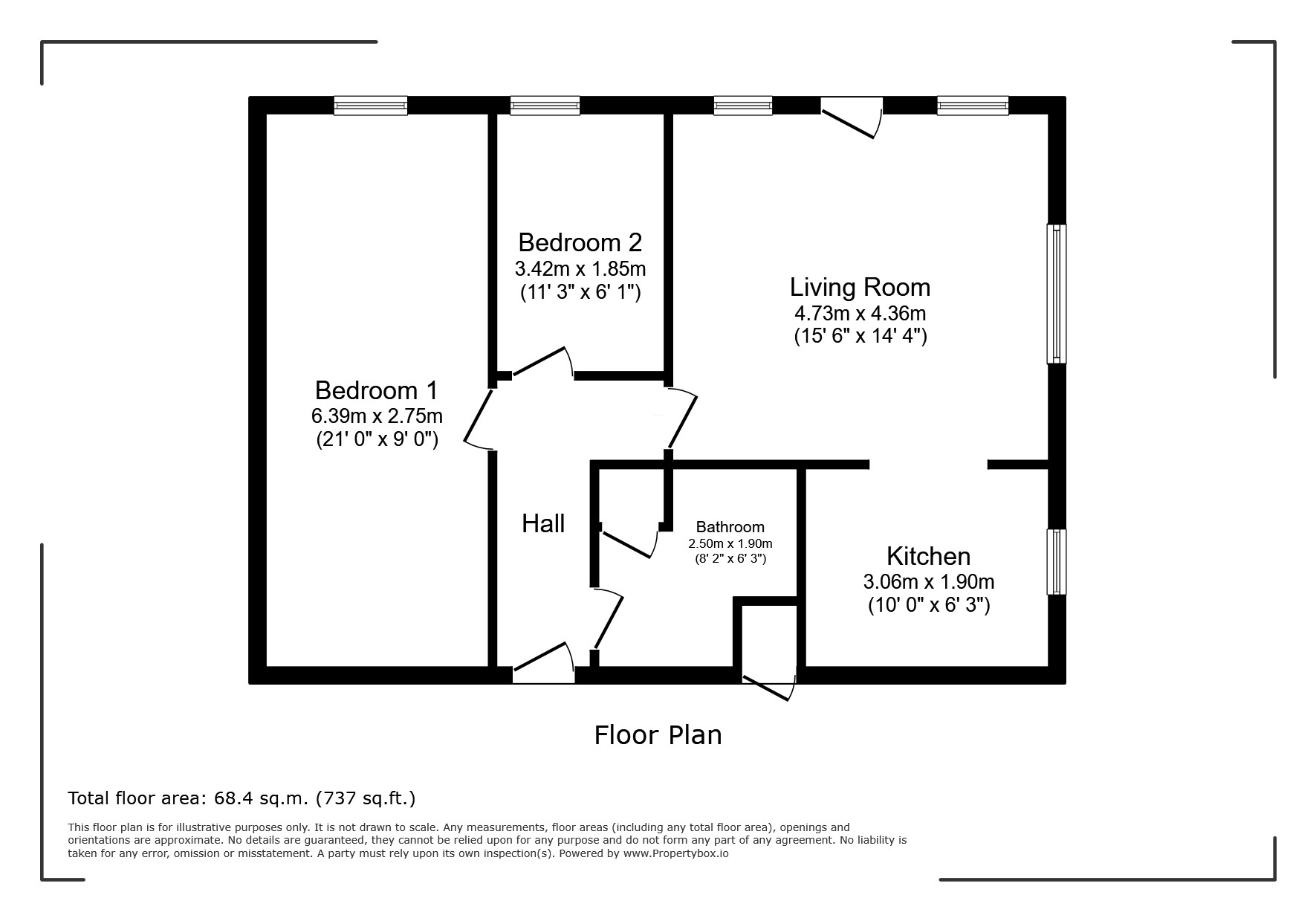 Flat 60, Anstey House, Stockton-on-Tees floorplan