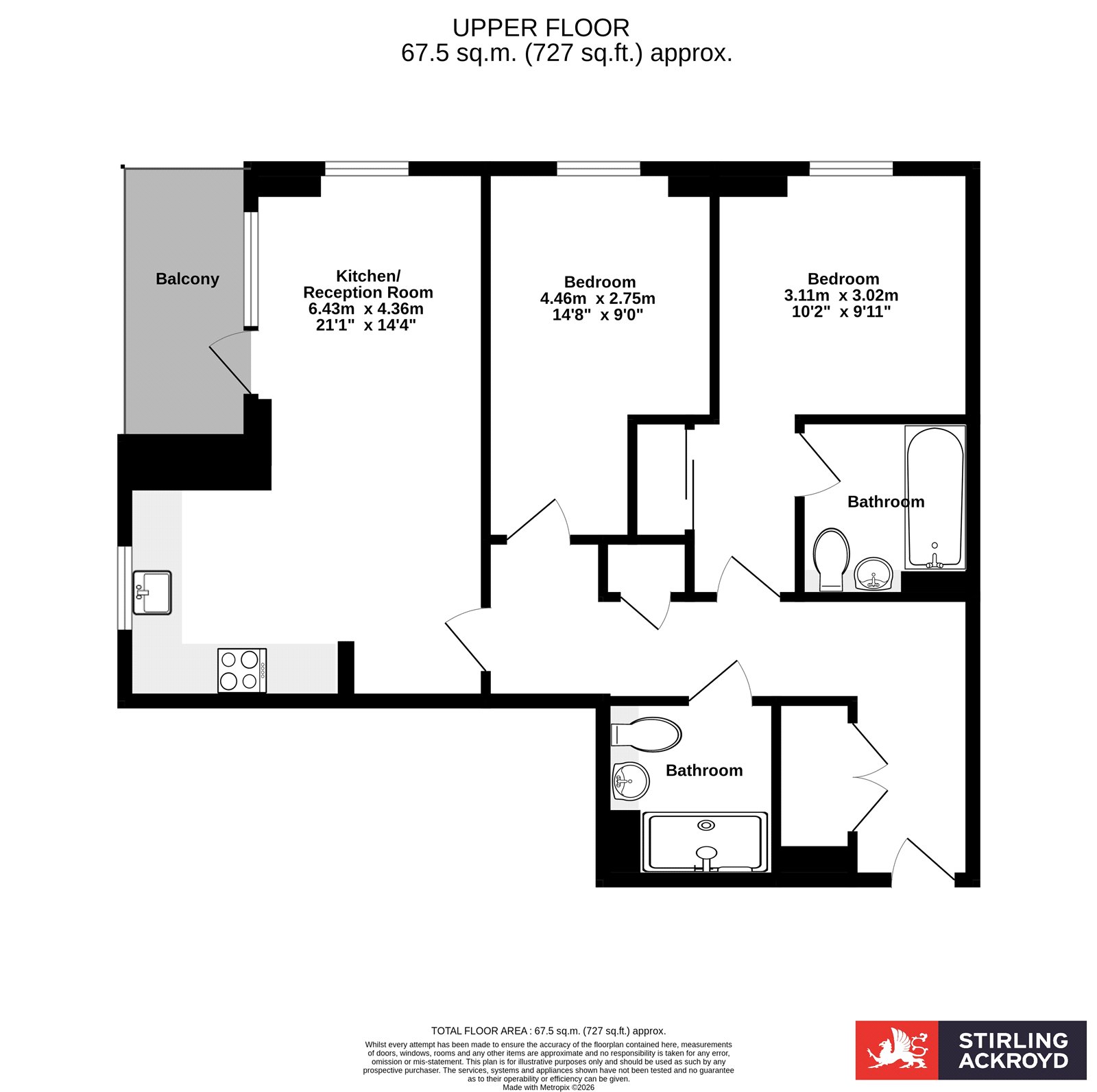 Flat 50, Lily House, 2, Eden Grove, Surrey floorplan