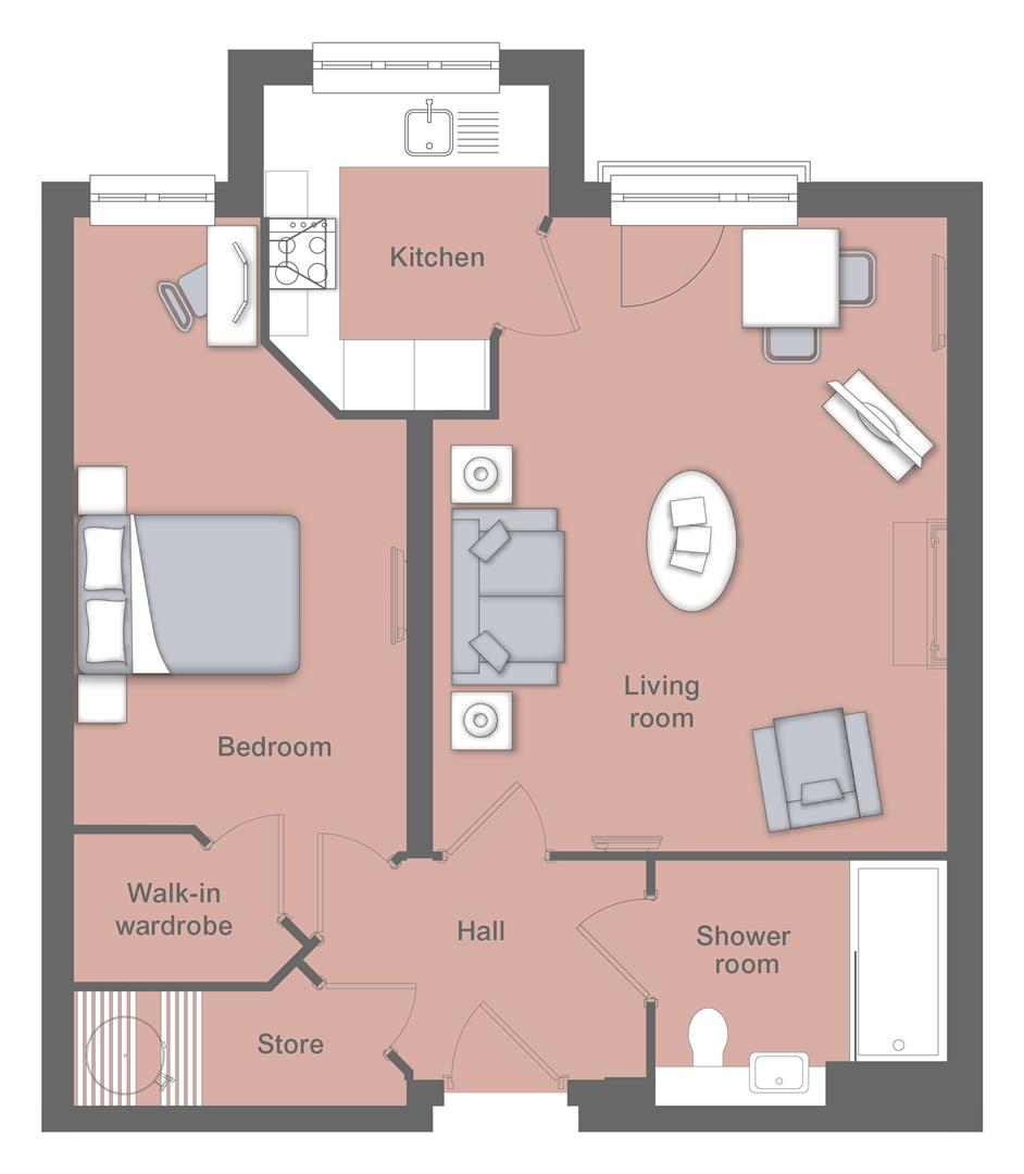14, Jubilee Lodge, Crookham Road, Fleet floorplan