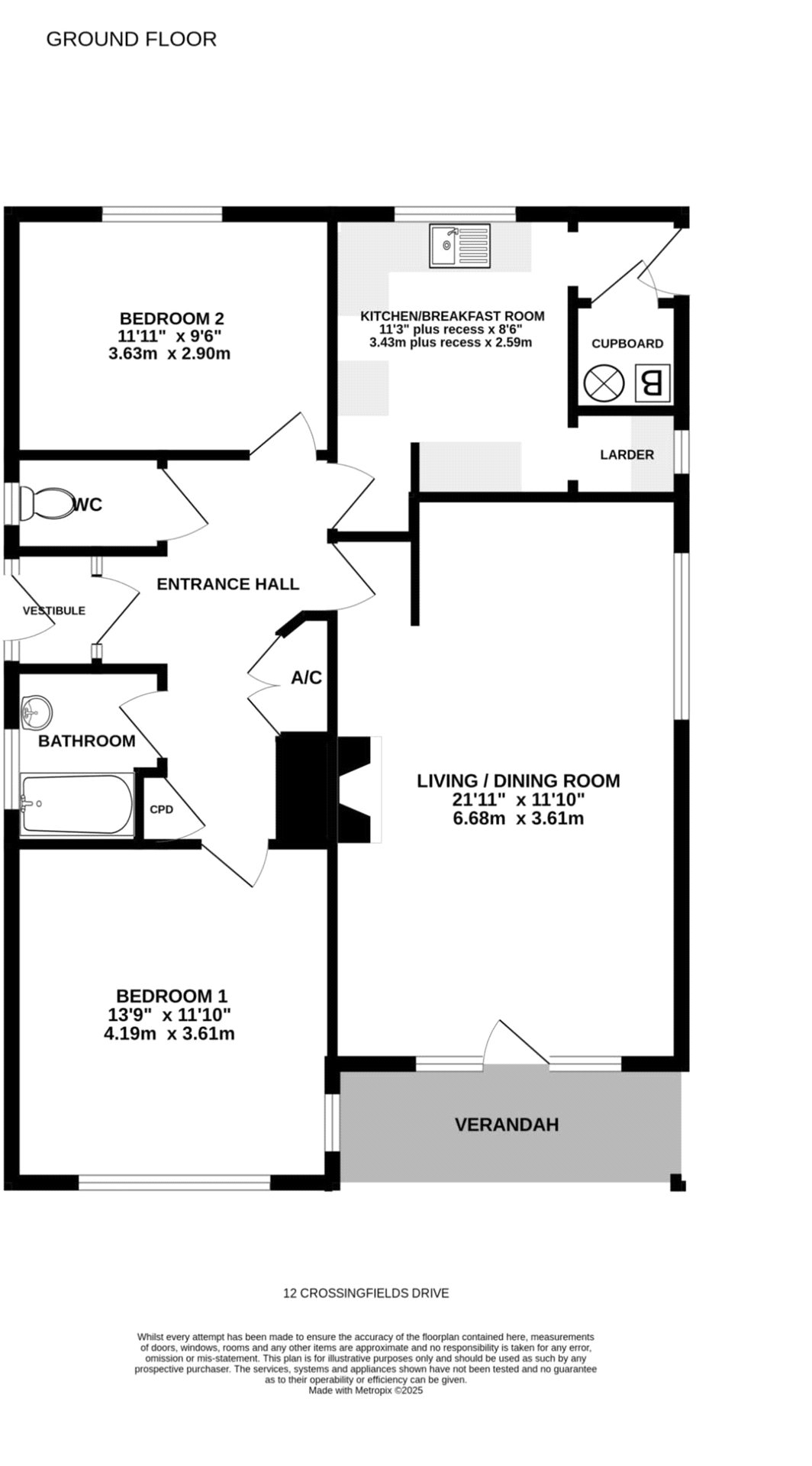 12, Crossingfields Drive, Devon floorplan
