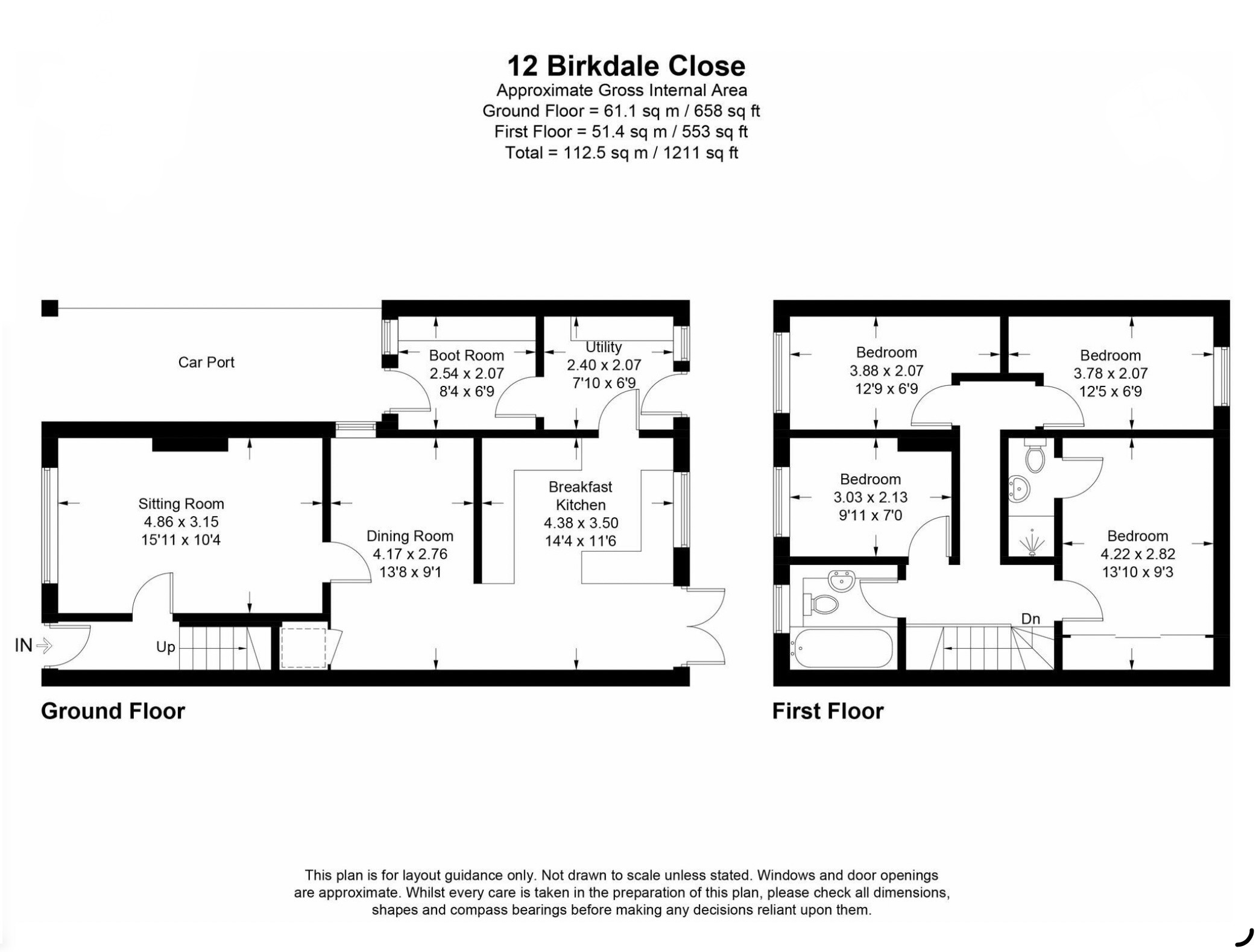 12 Birkdale Close, Grantham floorplan