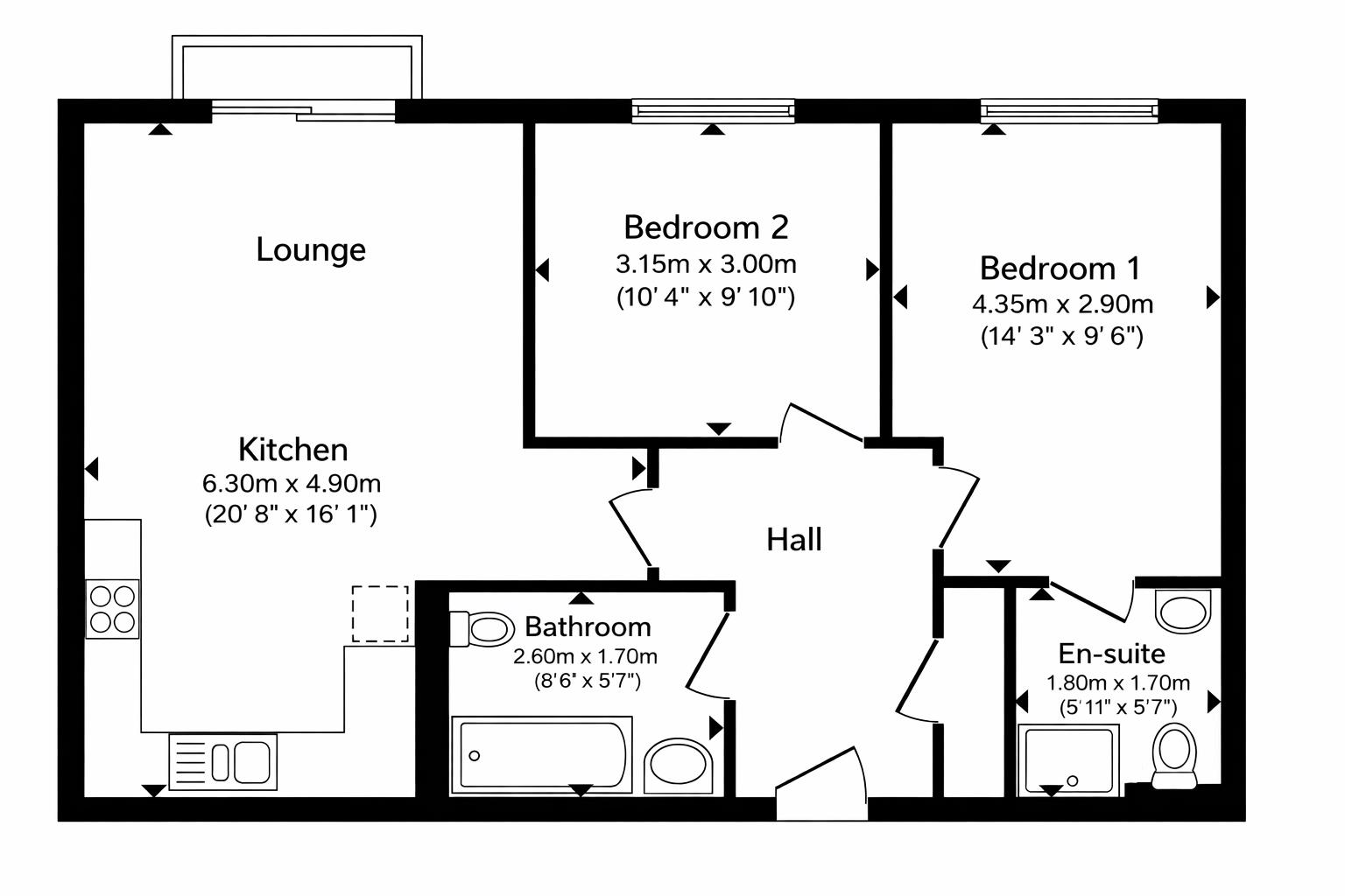 Flat 5, Judds House, Whitby Road, Slough floorplan