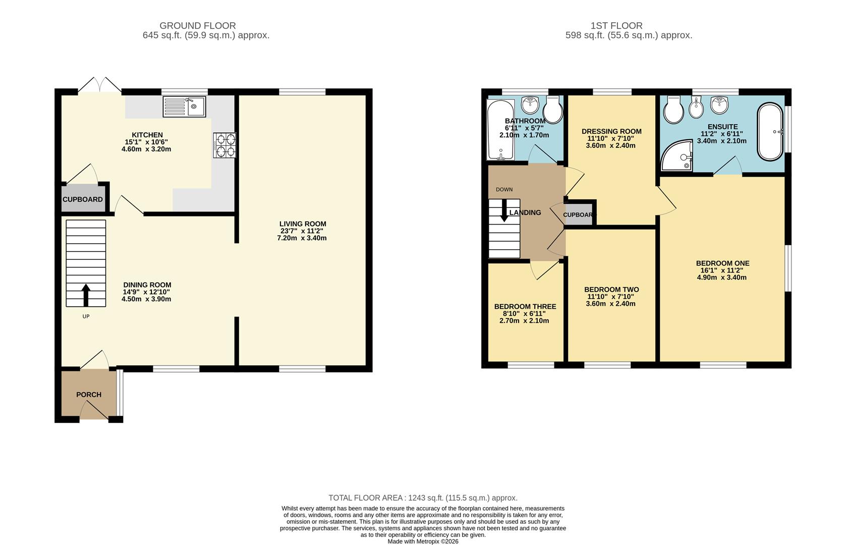 11, Winterbourne Close, Hastings floorplan