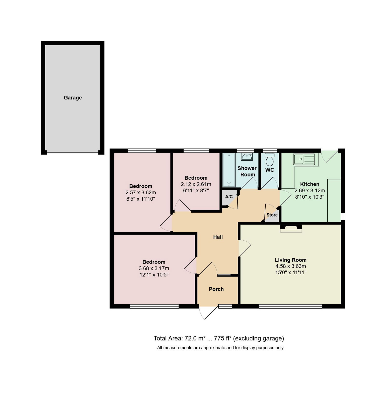 86, Sandy Way, Bournemouth floorplan