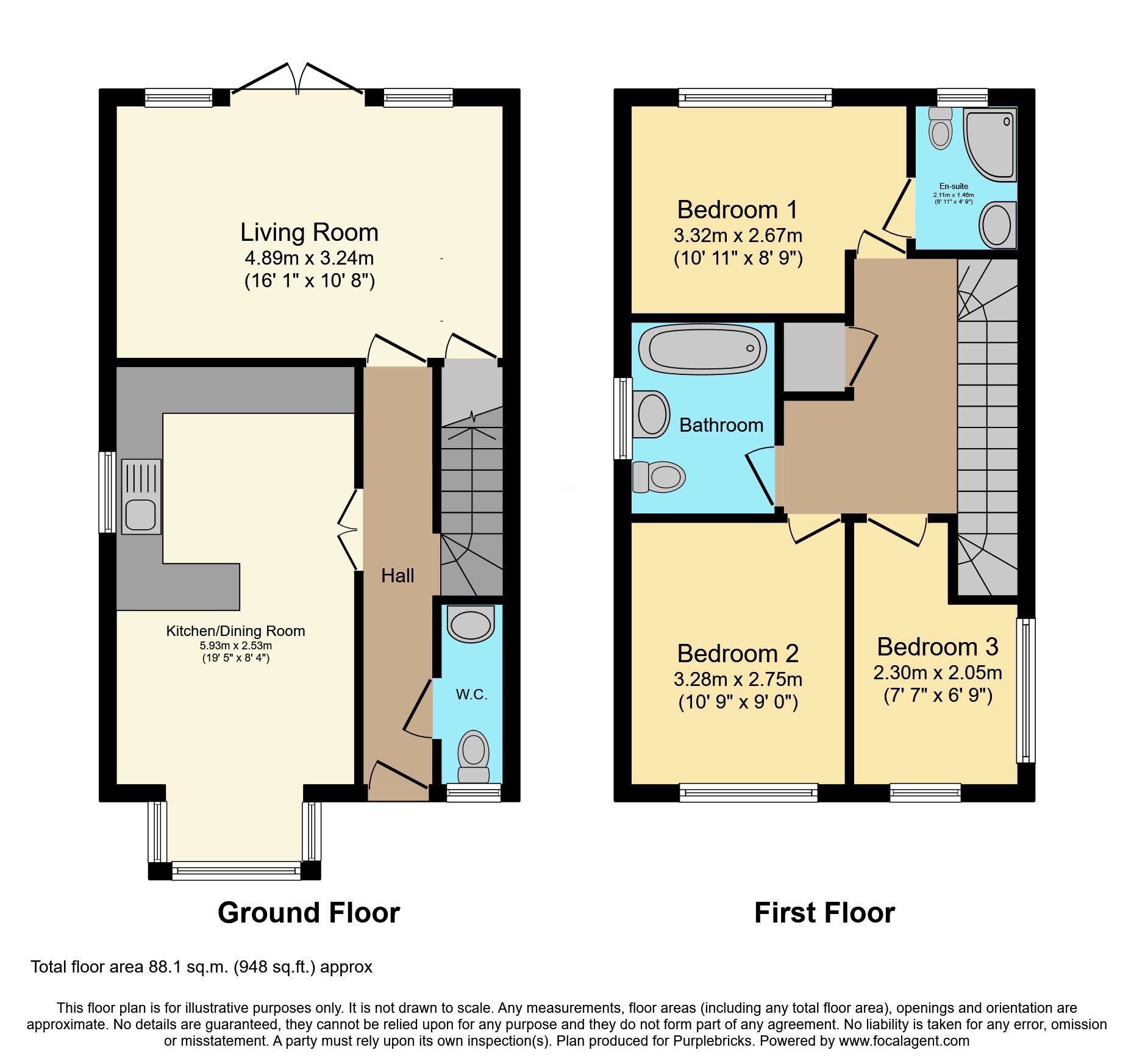 28, Mill Rise, Huddersfield floorplan