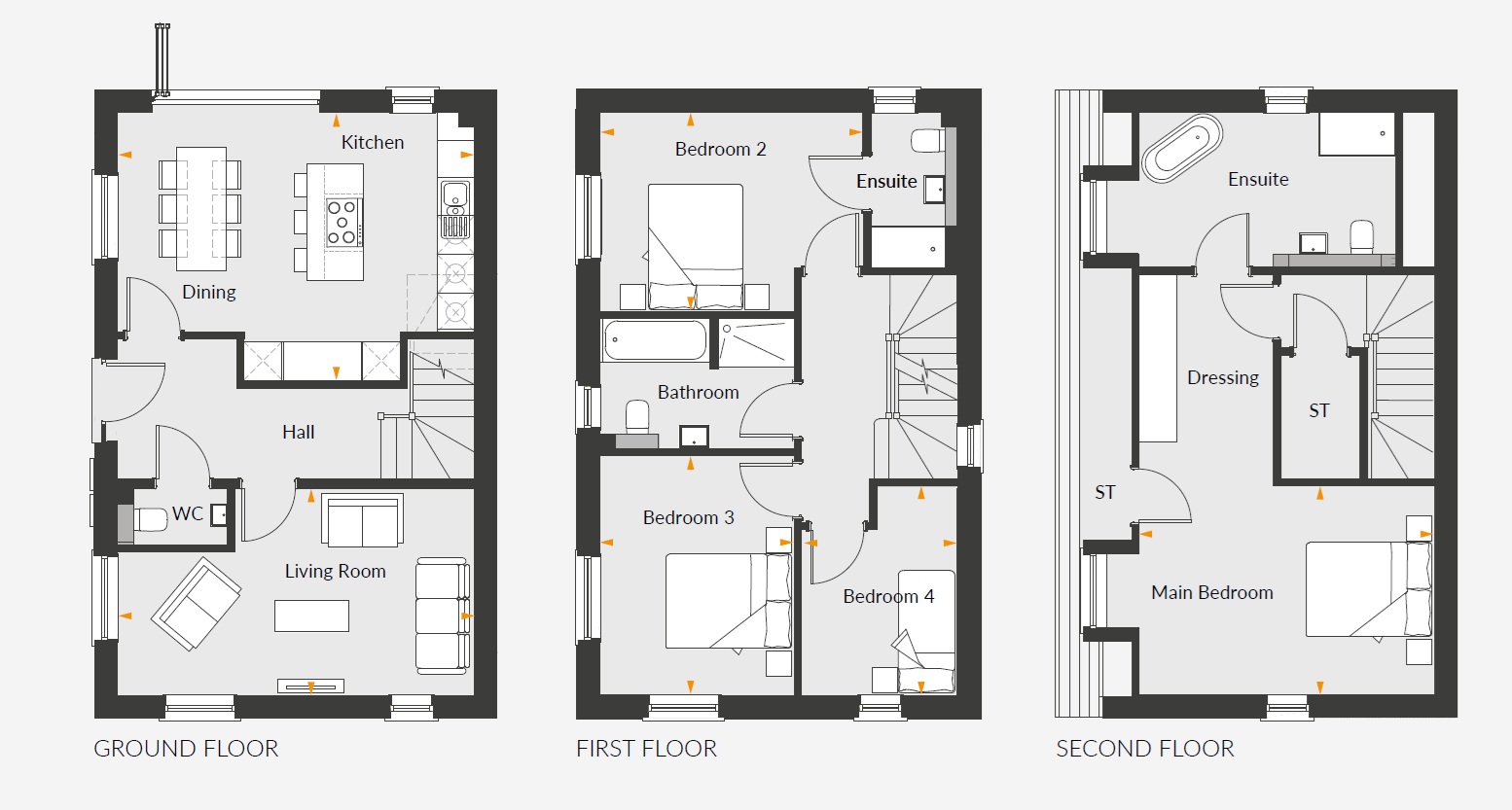 Plot 77, The Leigh,, Mead Fields, Banwell floorplan