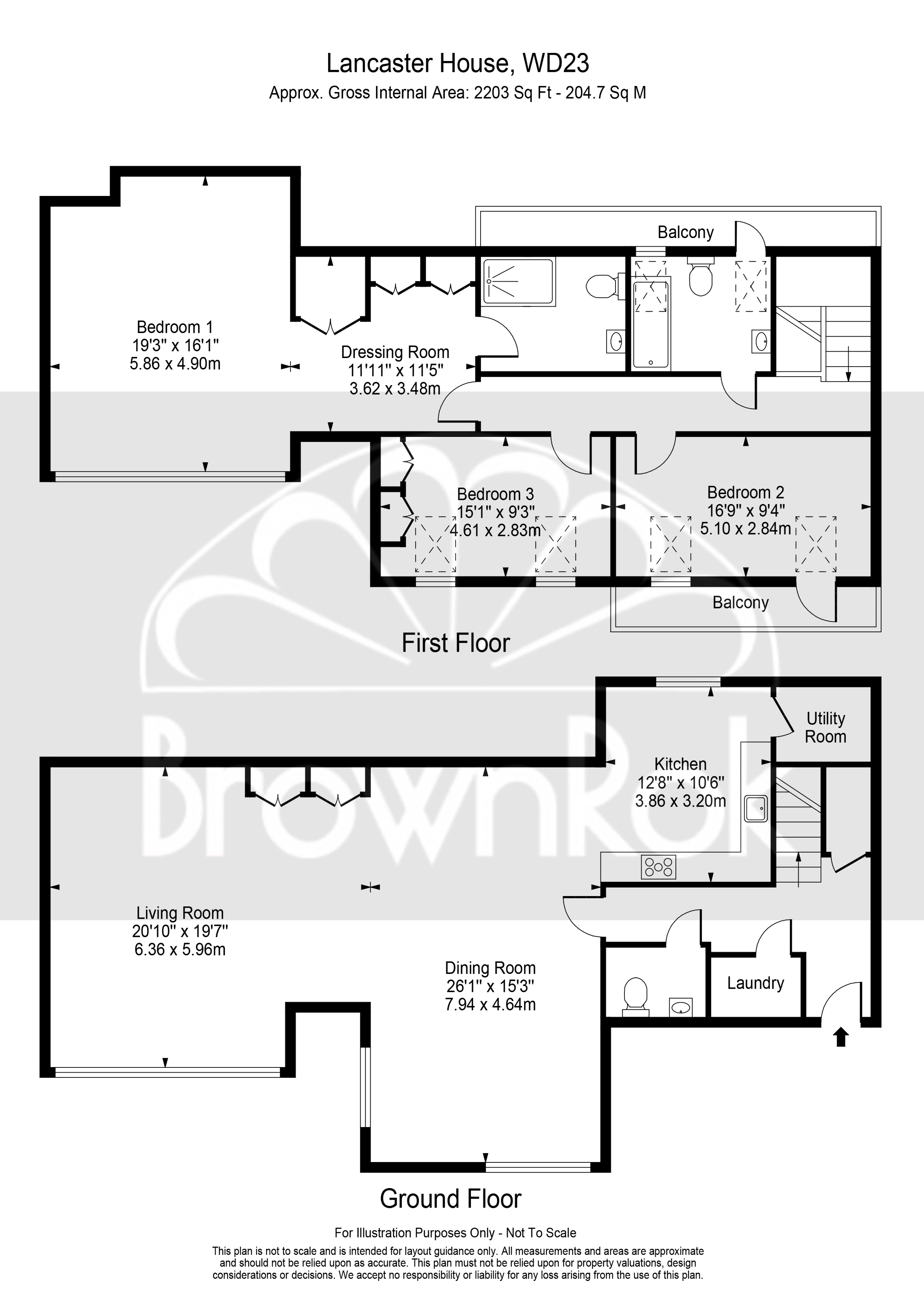 Penthouse Lancaster House, Marlborough Drive, Hertfodshire floorplan