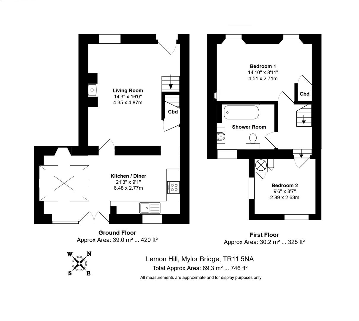 Mary's House, 30, Lemon Hill, Falmouth floorplan