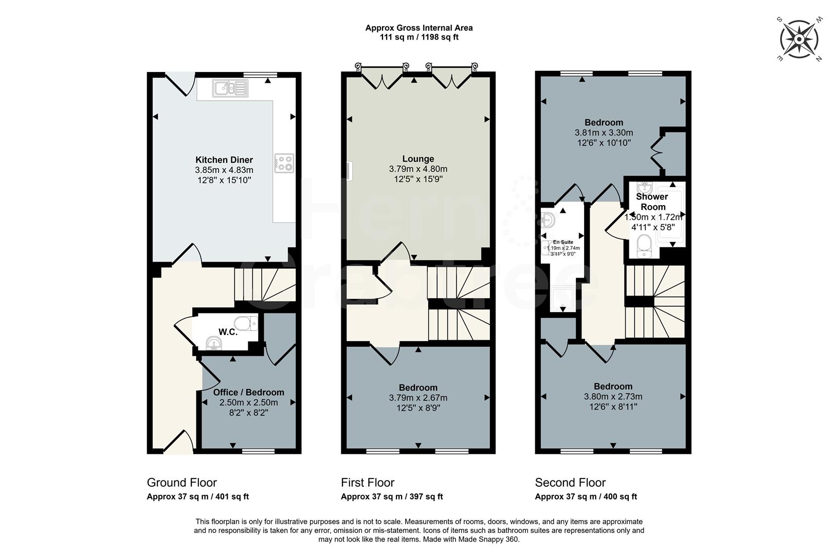 63, Doe Close, Cardiff floorplan