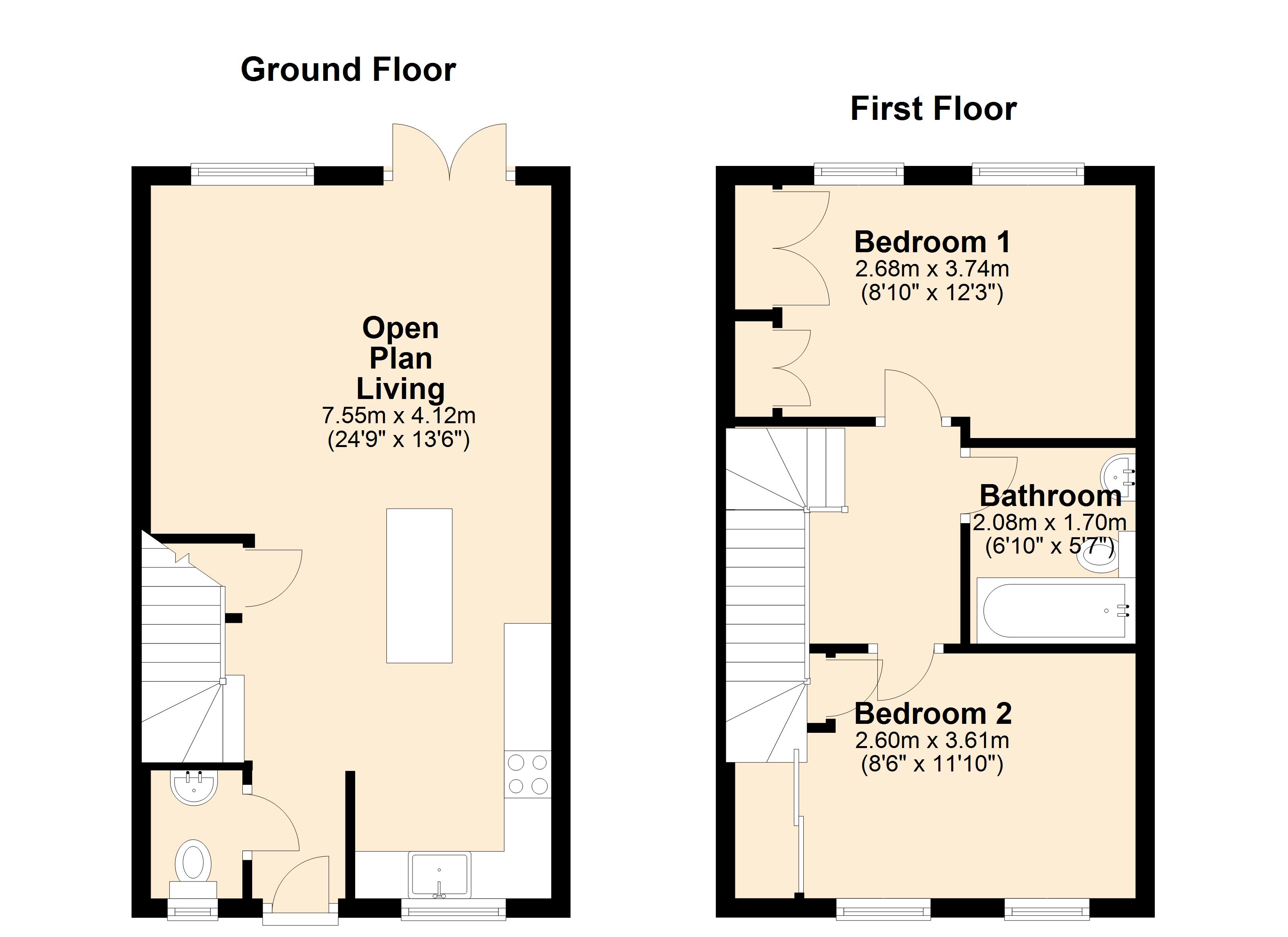 2 Bedrooms Terraced house for sale in Bishops Close, Sudbury CO10