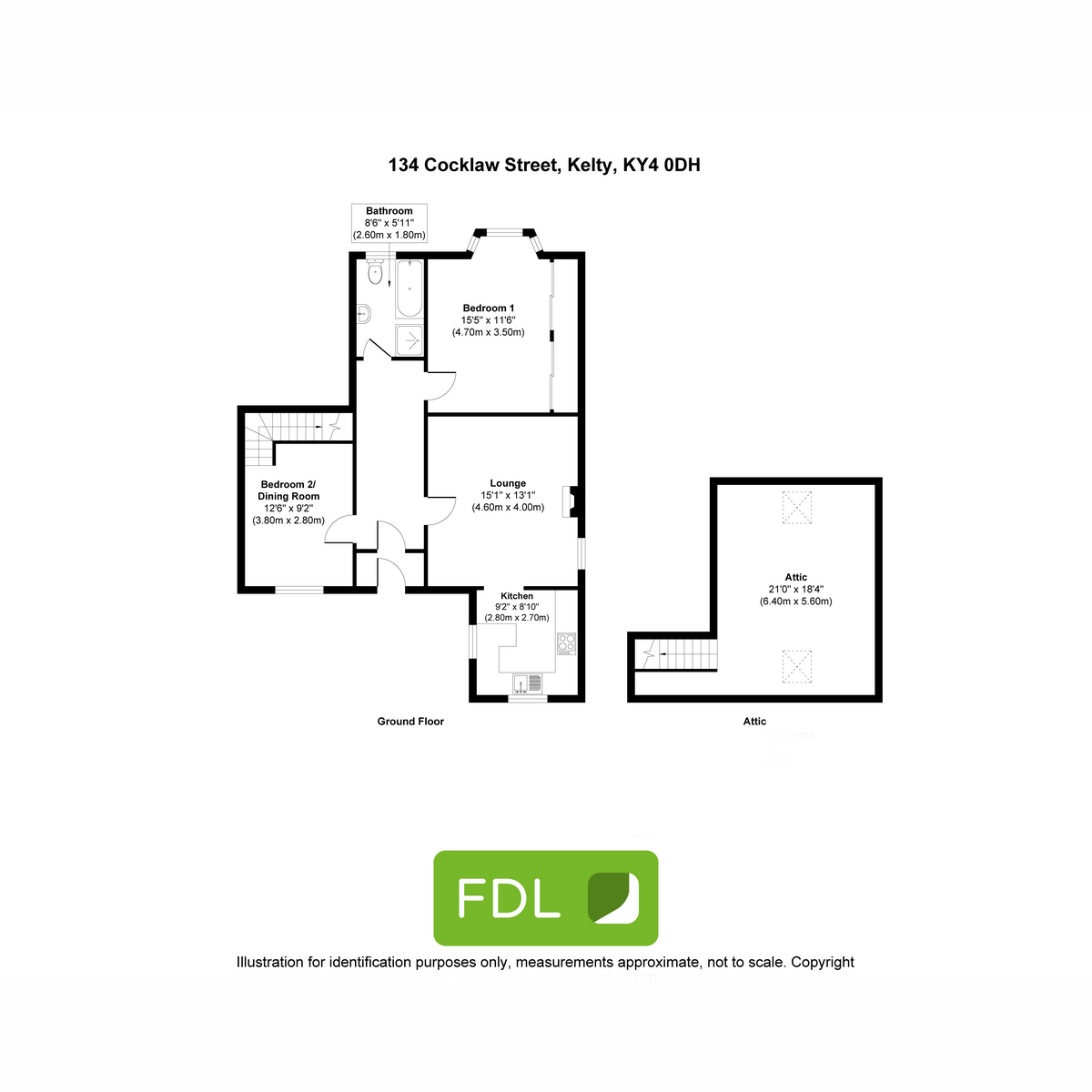134, Cocklaw Street, Kelty floorplan