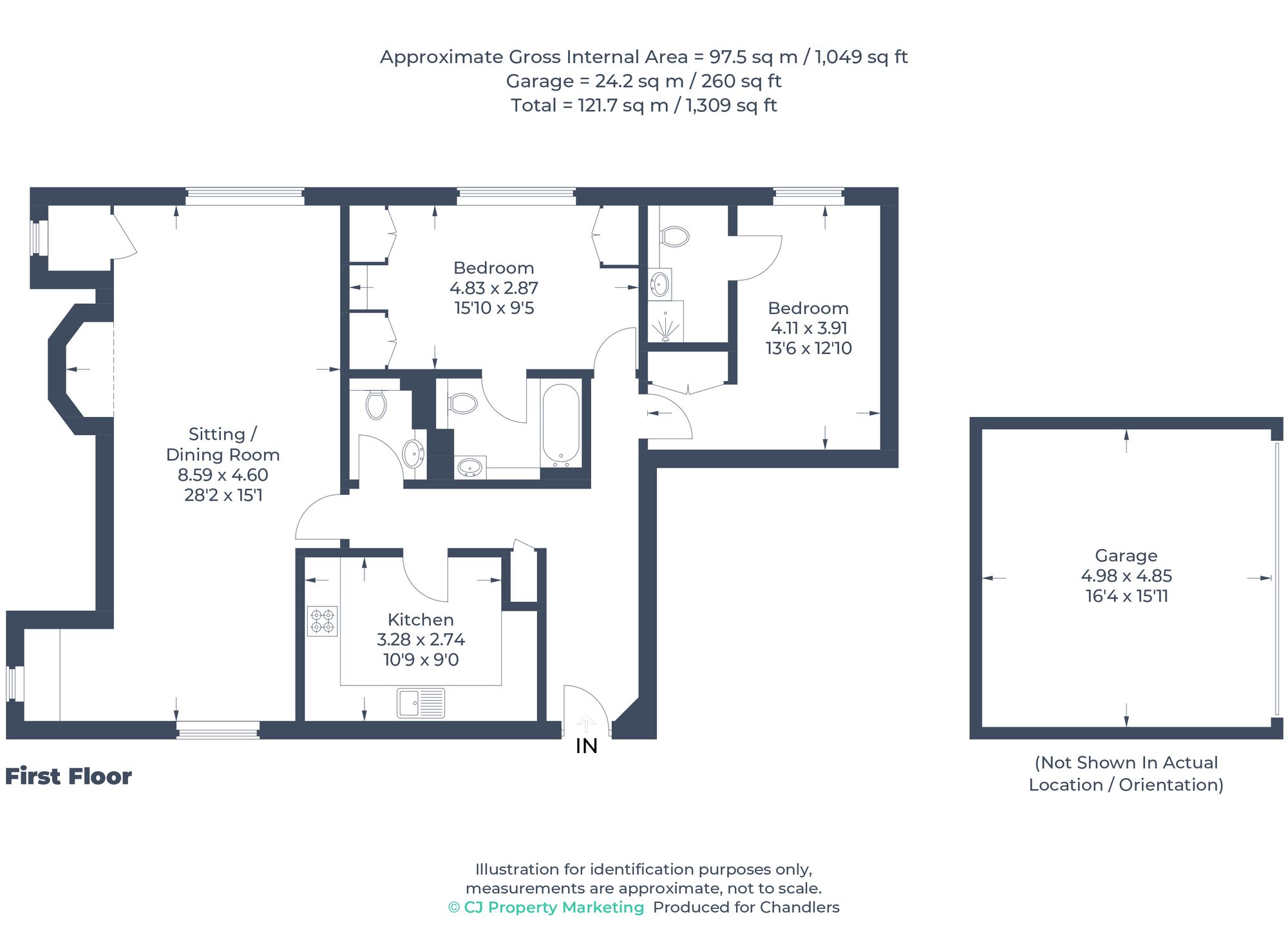 Flat 6, Astonbury Manor Aston Lane, Stevenage floorplan