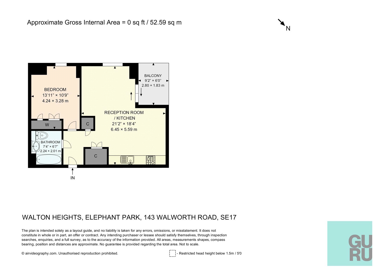 1504 Walton Heights, Elephant Park, 143, Walworth Road, London floorplan