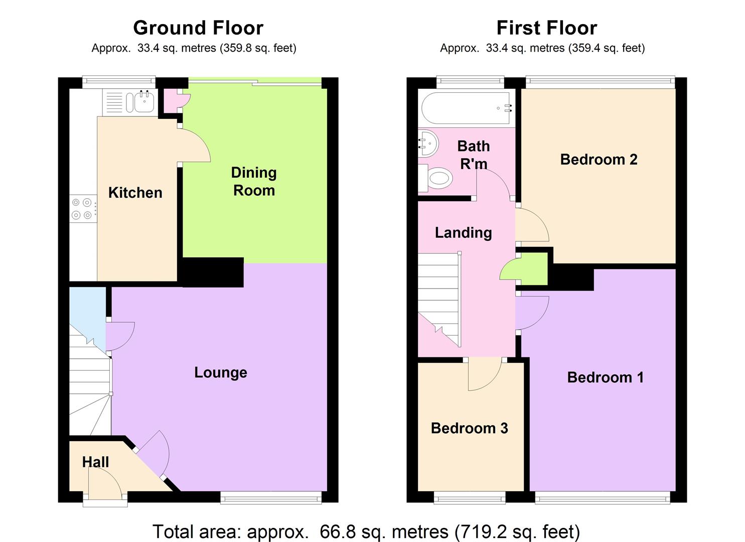 3 Bedrooms Terraced house for sale in Honeywood Court, Nottingham NG3