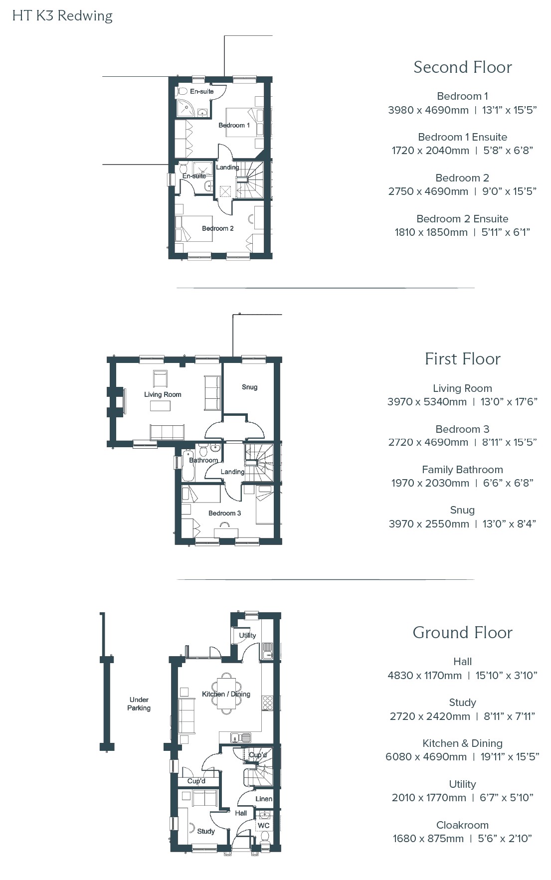 Plot 382, Redwing, Woodlands Park Drive, Great Dunmow floorplan