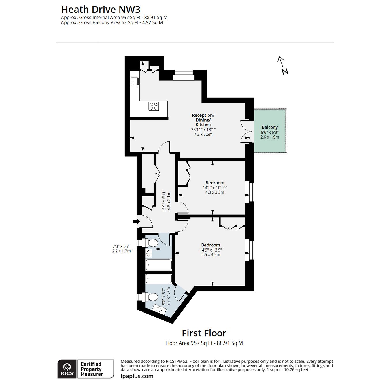38 Heath Drive, London floorplan