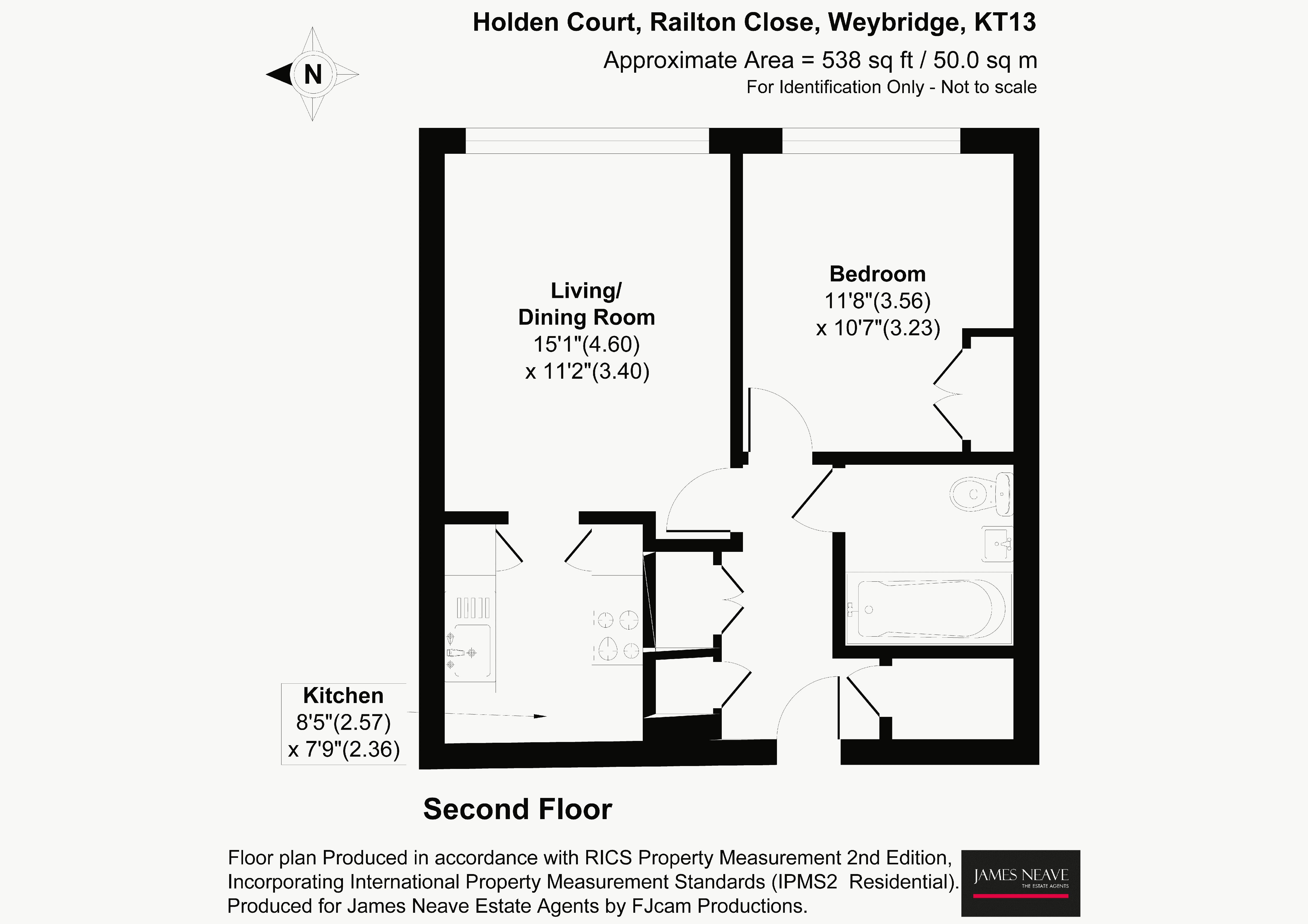 10 Holden Court, Railton Close, Weybridge floorplan