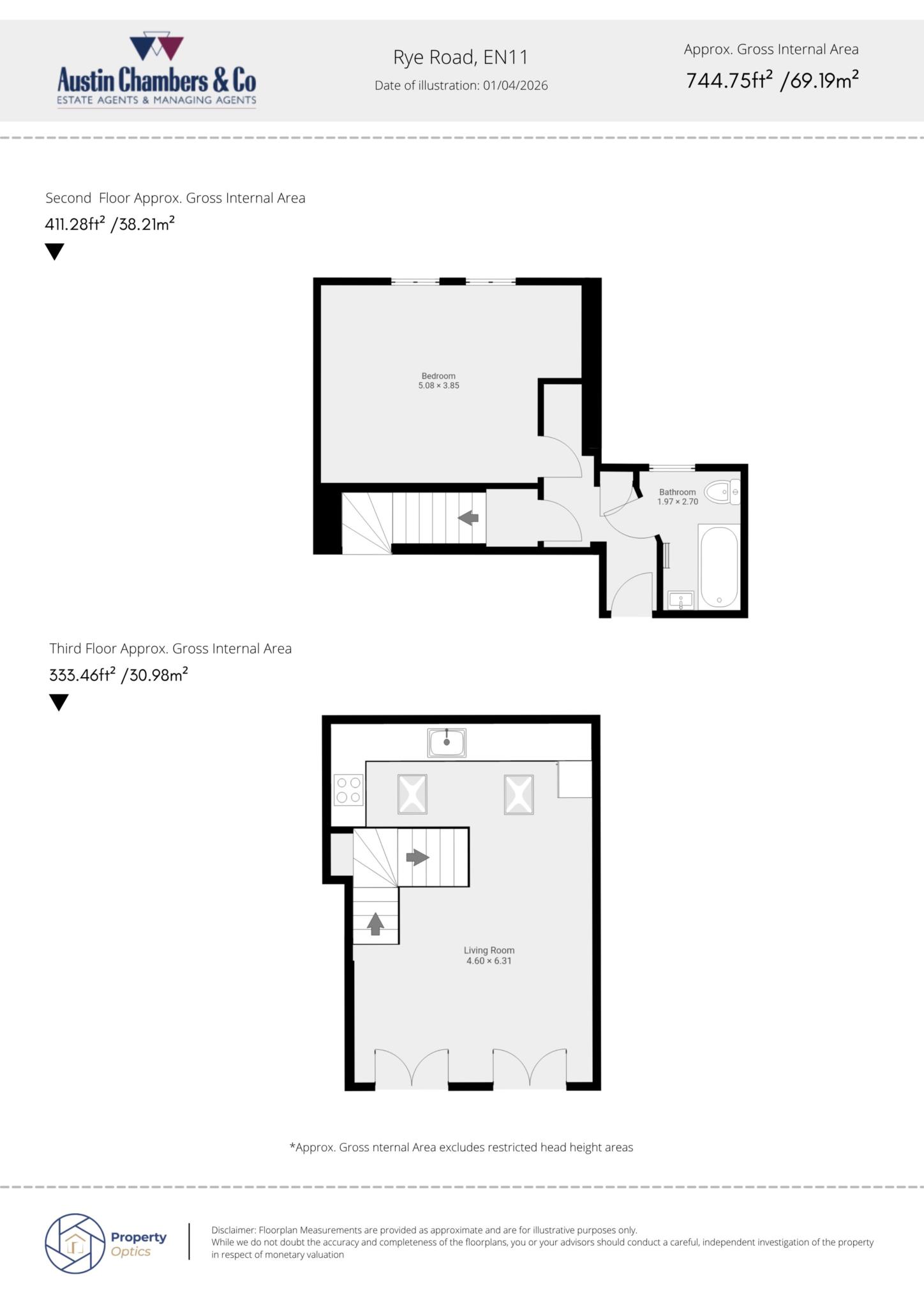 Flat 4, Rye Road, Hoddesdon floorplan