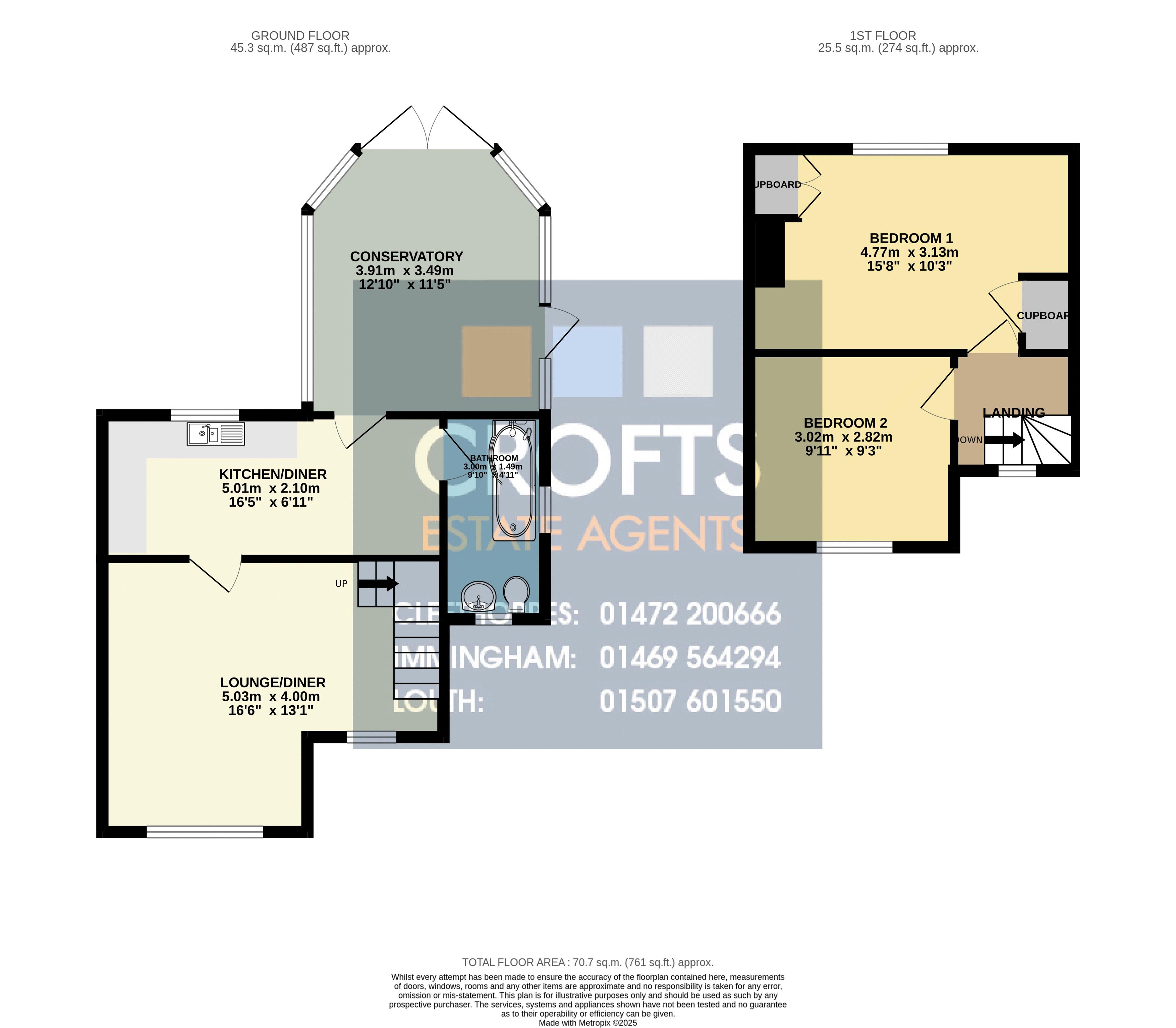 100, Louth Road, Holton le Clay floorplan