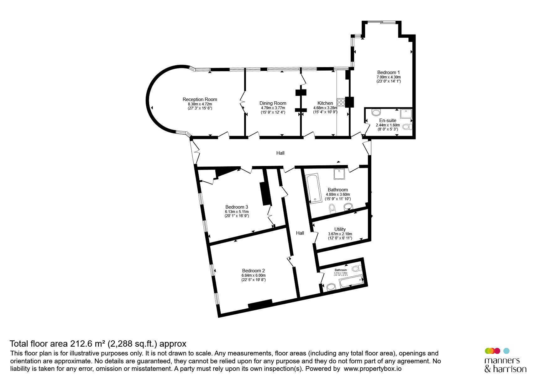 Flat 3, The Regency Mansions, Newcomen Terrace, Redcar floorplan