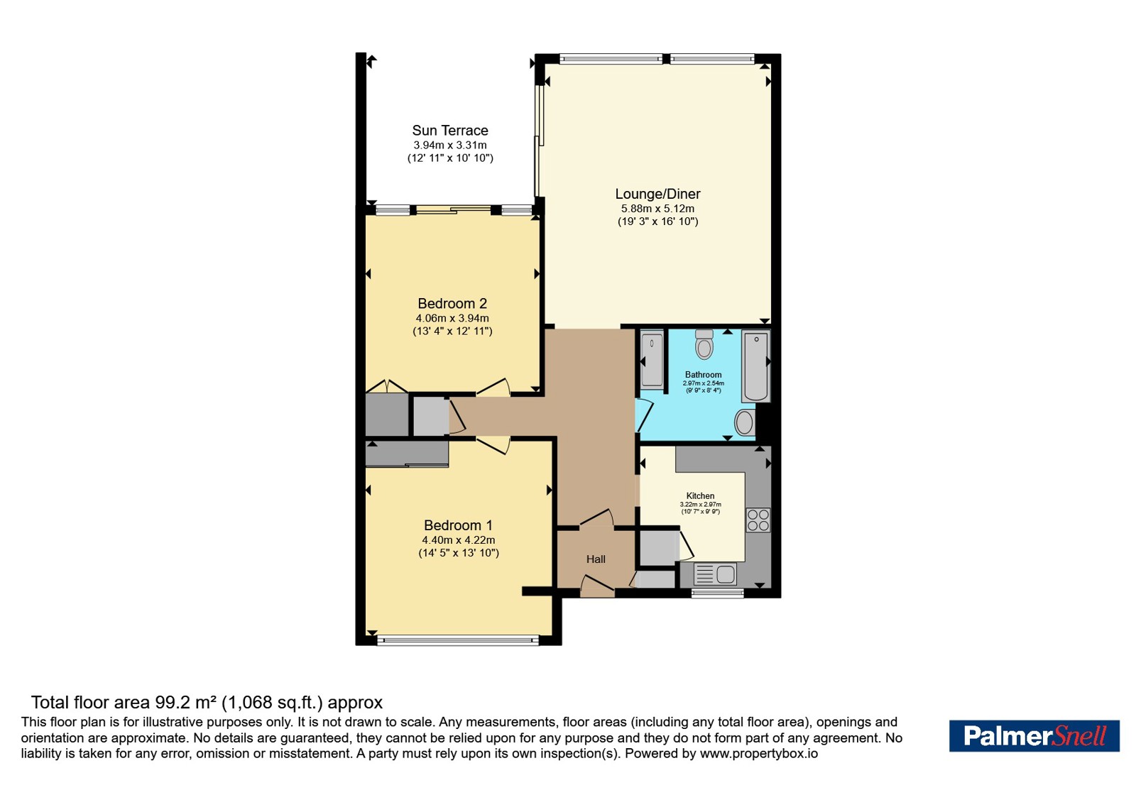 90, Admirals Walk, Bournemouth floorplan