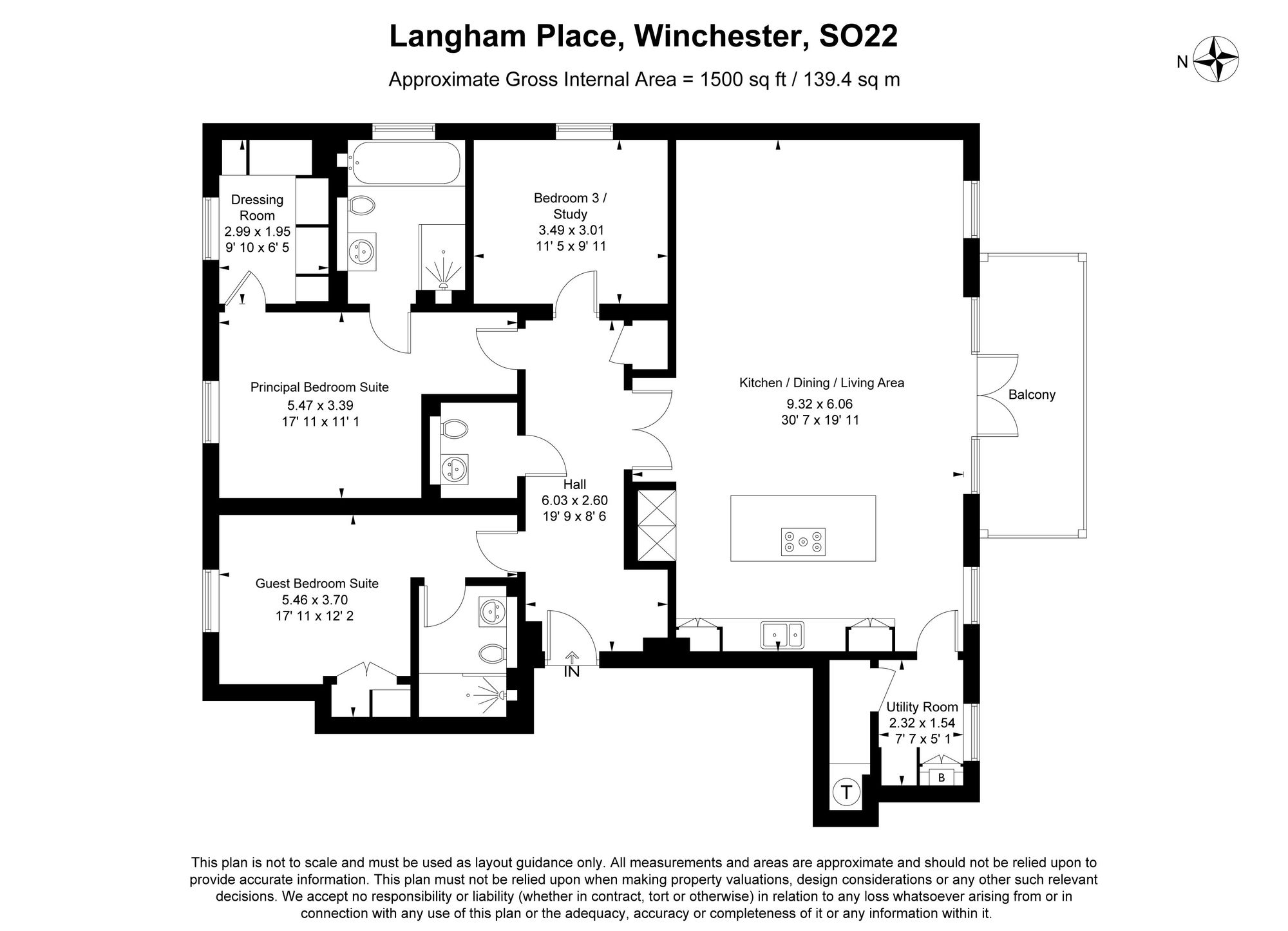 6 Langham Place, Winchester floorplan