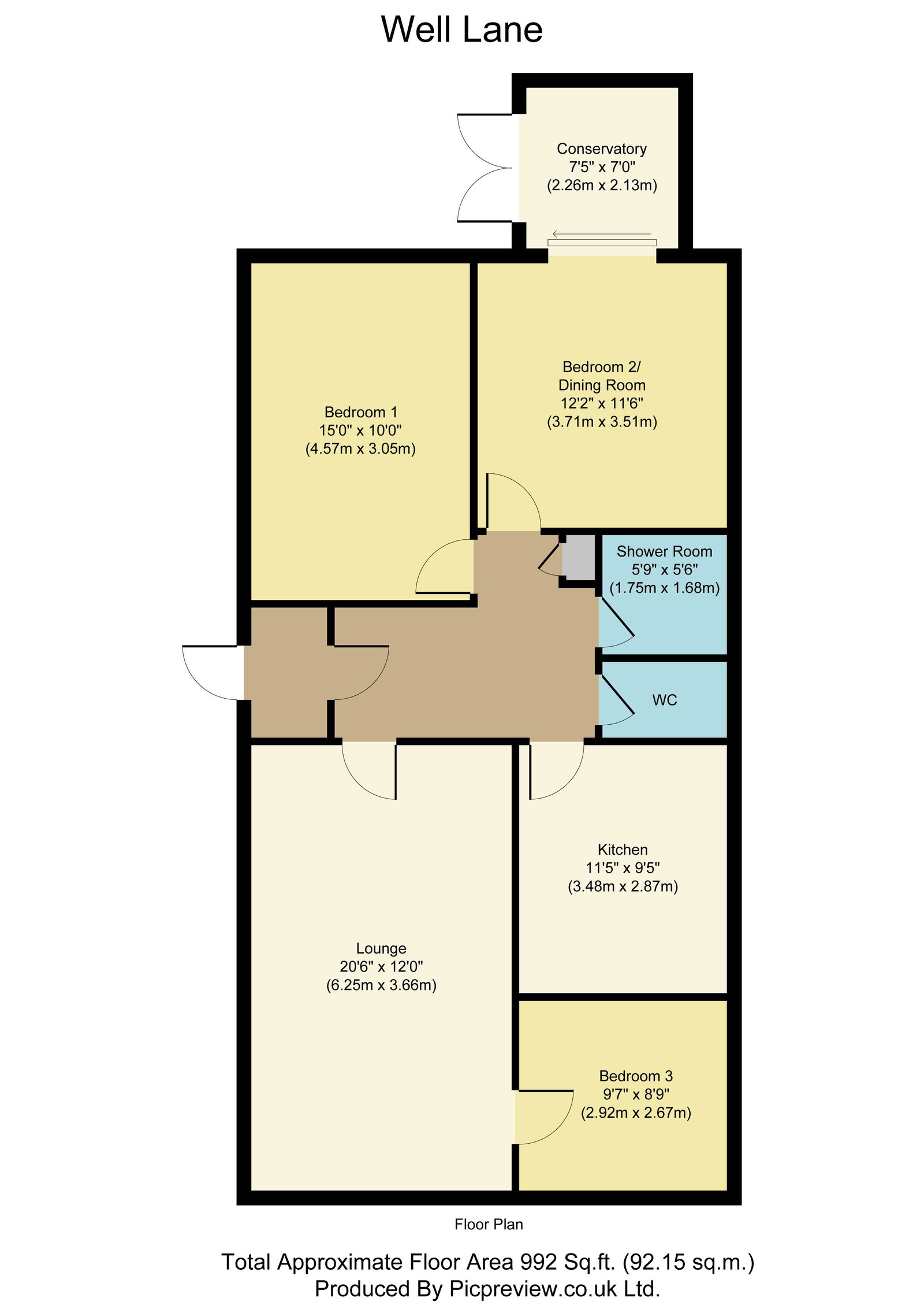 128, Well Lane, Hull floorplan