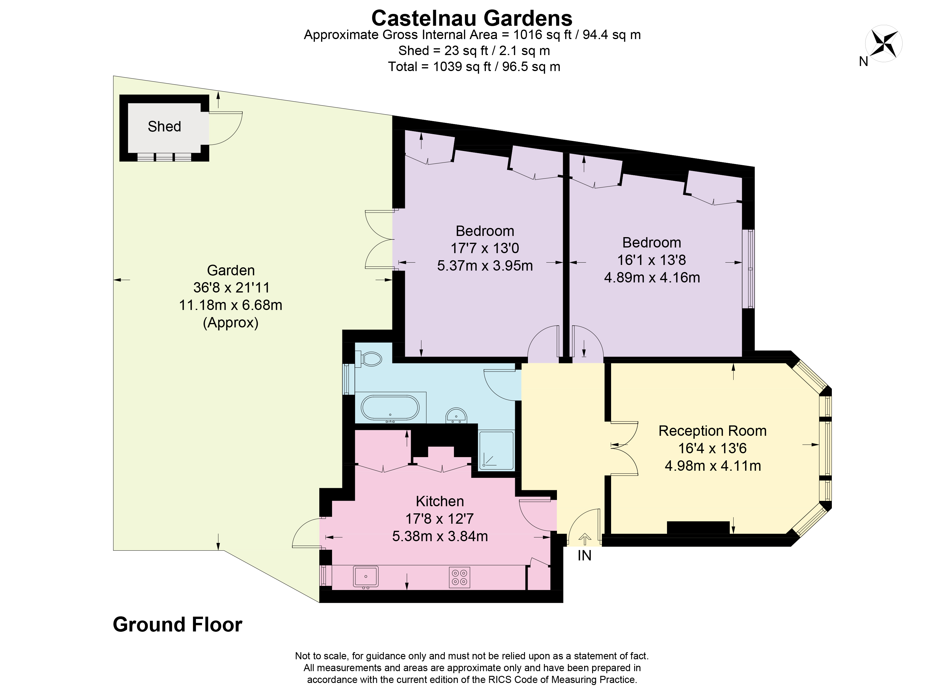 2 Bedrooms Flat for sale in Castelnau Gardens, Barnes, London SW13