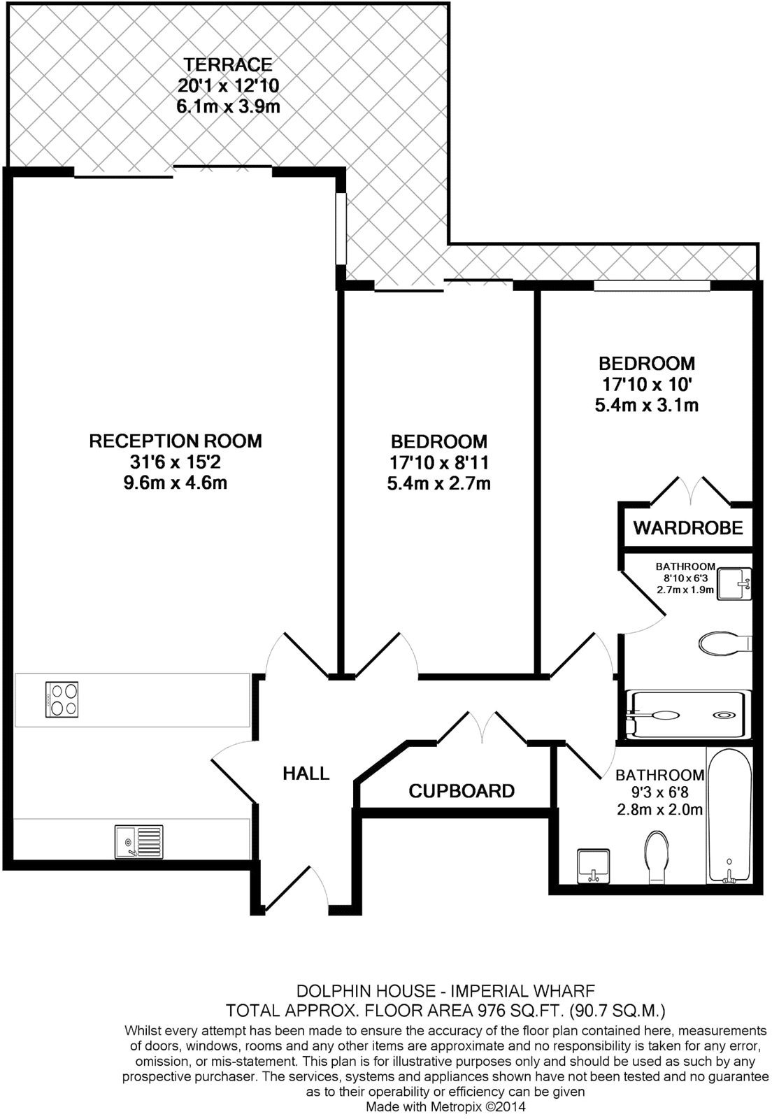 Flat 6, Dolphin House,, Lensbury Avenue, London floorplan