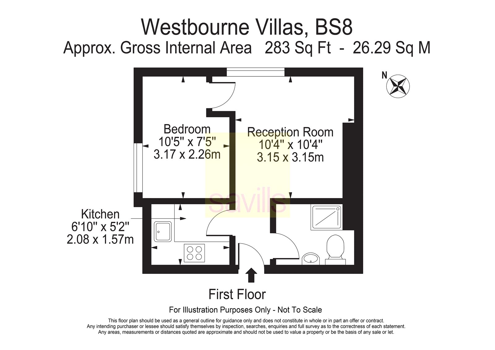 Flat 3, 1, Westbourne Villas, Bristol floorplan