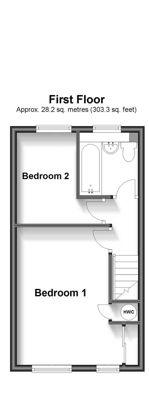 Windsor Road, Chichester, West Sussex PO19, 2 bedroom end terrace house