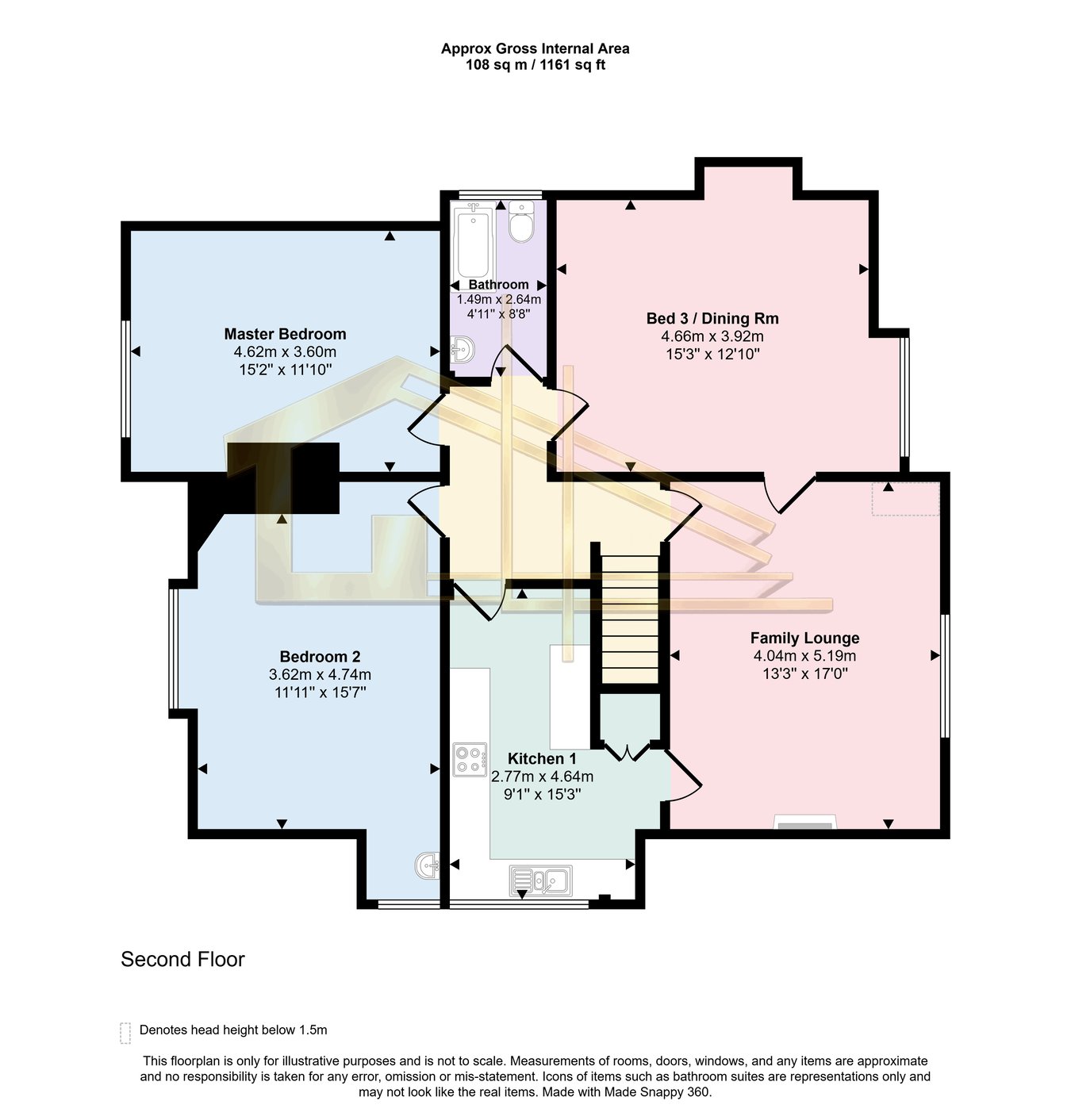 The Penthouse, 12, Cantelupe Road, Bexhill floorplan